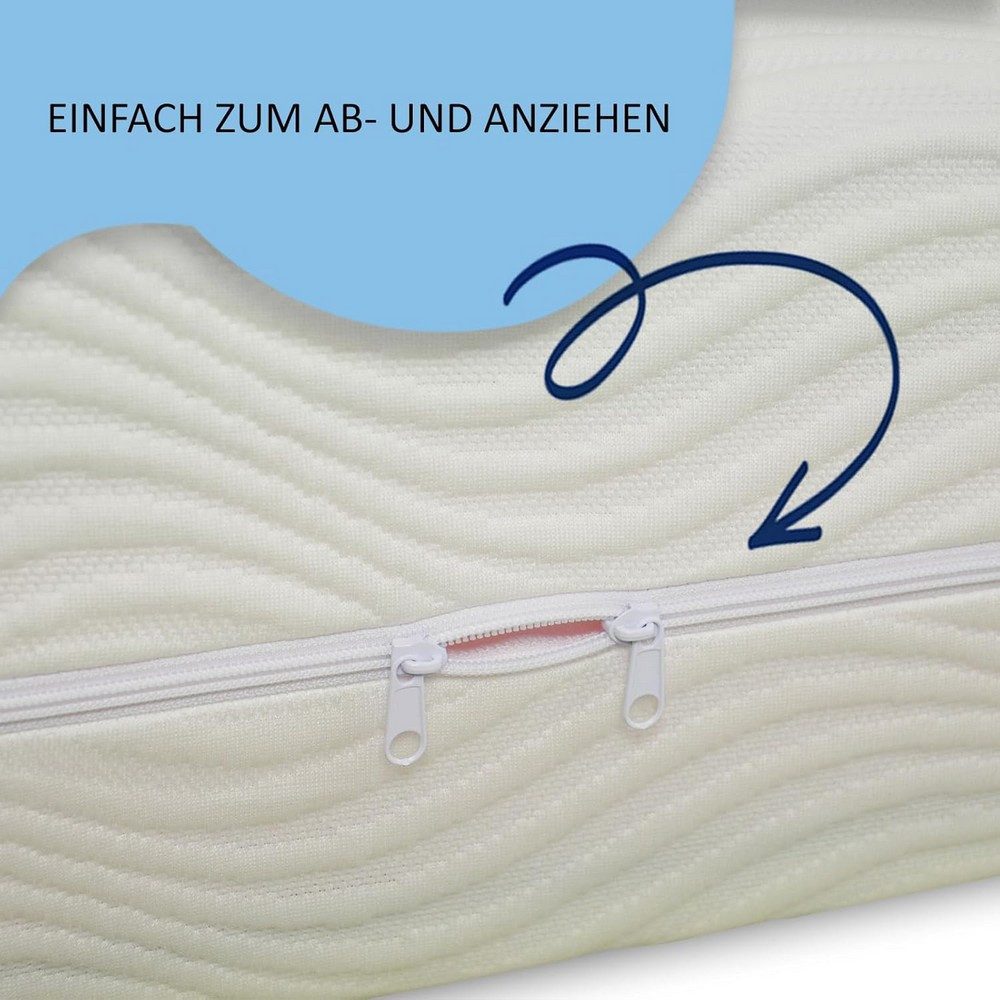 Matratzenersatzbezug Viscose mit Reißverschluss - Ersatz Bezug, TULENA, Größe 80x200, 26-28cm Hoch, Viskose Wollweiß, Öko-Tex zertifiziert – Bild 5 von 5