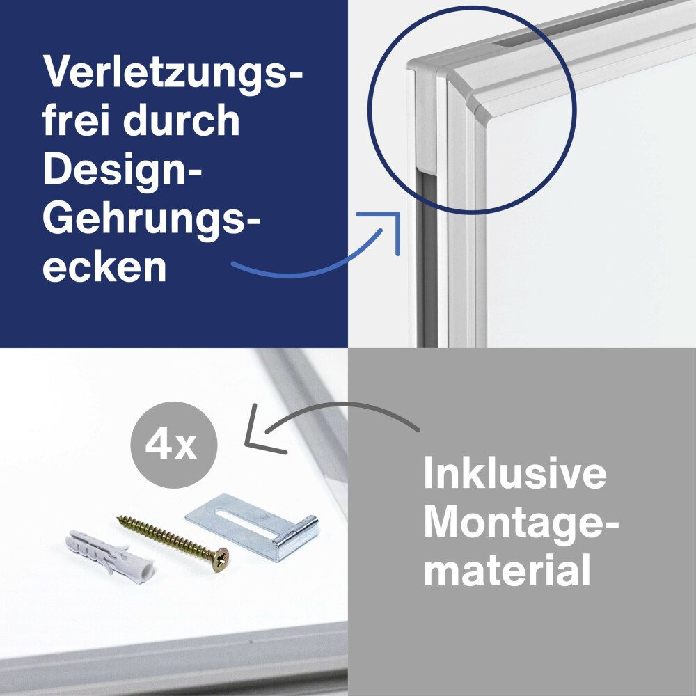 magnetoplan® Anzeigetafel Weißwand/Schreibtafel CC emailliert - magnetisch - 120x90 Weiß (1-St)