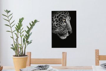 OneMillionCanvasses® Leinwandbild Leopard - Fell - Tier, (1 St), Leinwandbild fertig bespannt inkl. Zackenaufhänger, Gemälde, 20x30 cm