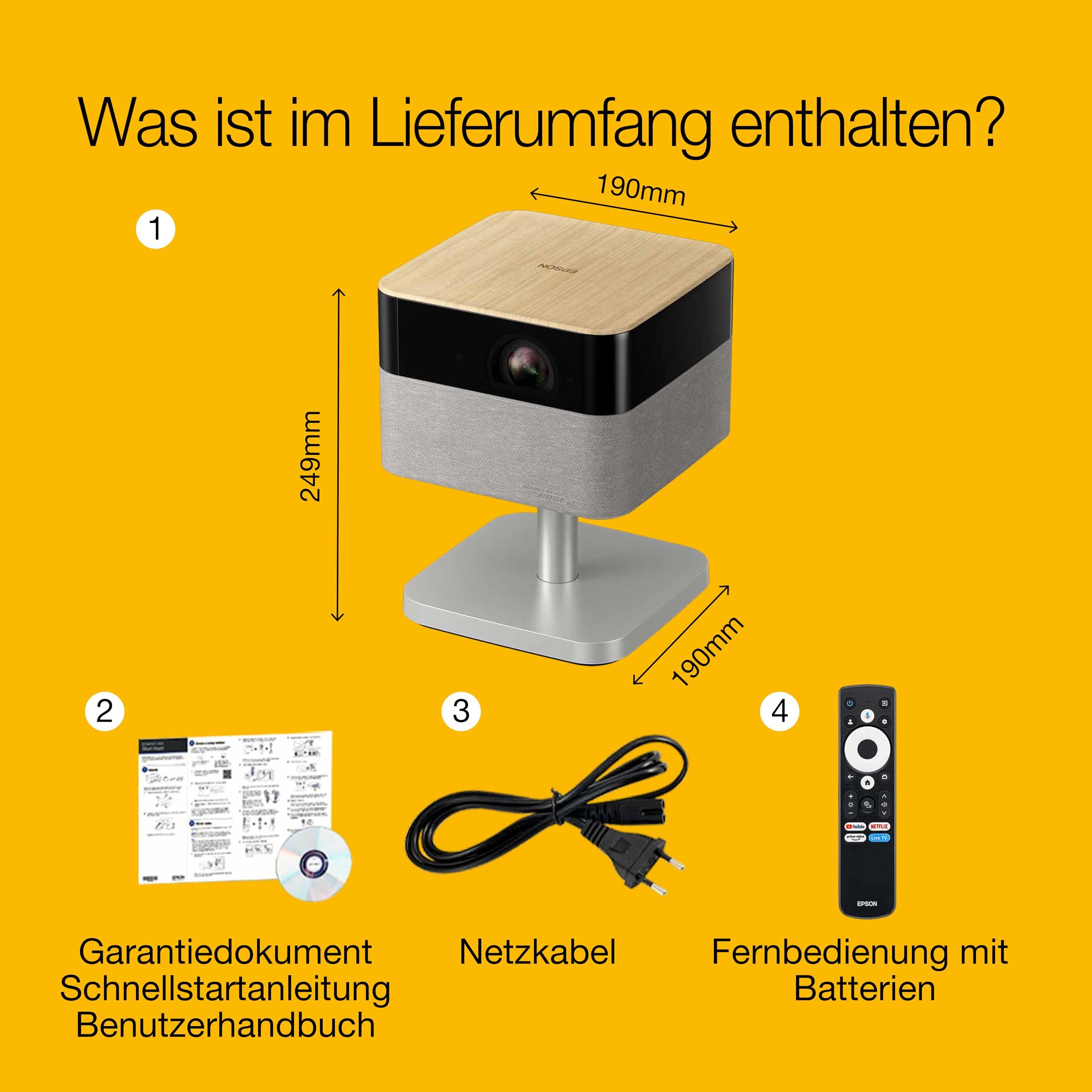 Epson EF-72 Beamer (Hochauflösender 3LCD Laser-Projektor mit 3.200 Lumen)