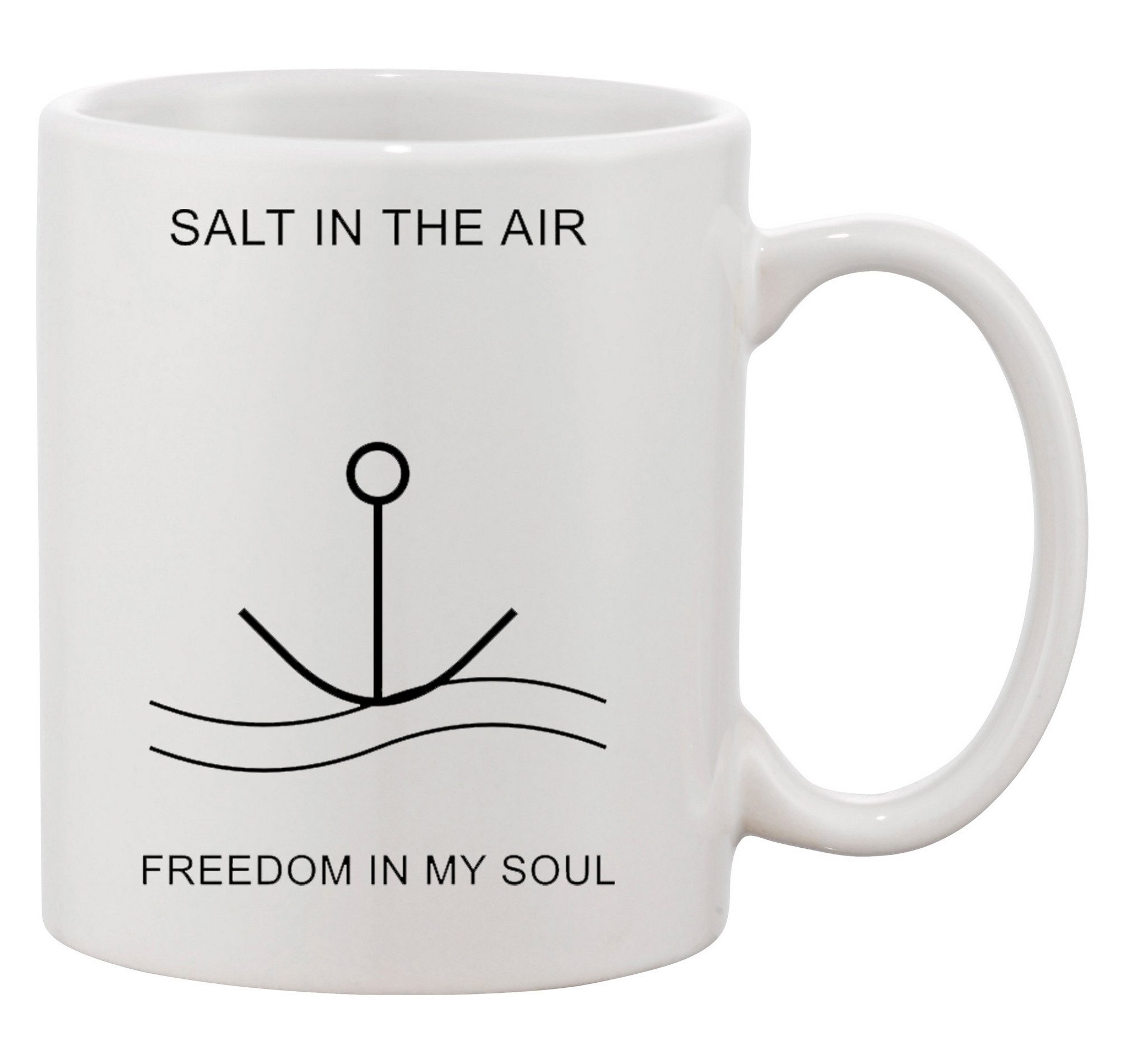Blondie & Brownie Tasse Salt in the Air Anker Tasse Maritim Freedom Soul Keramikbecher Design, 1-tlg., Keramik, SaltSaul Anker Freiheit Tasse