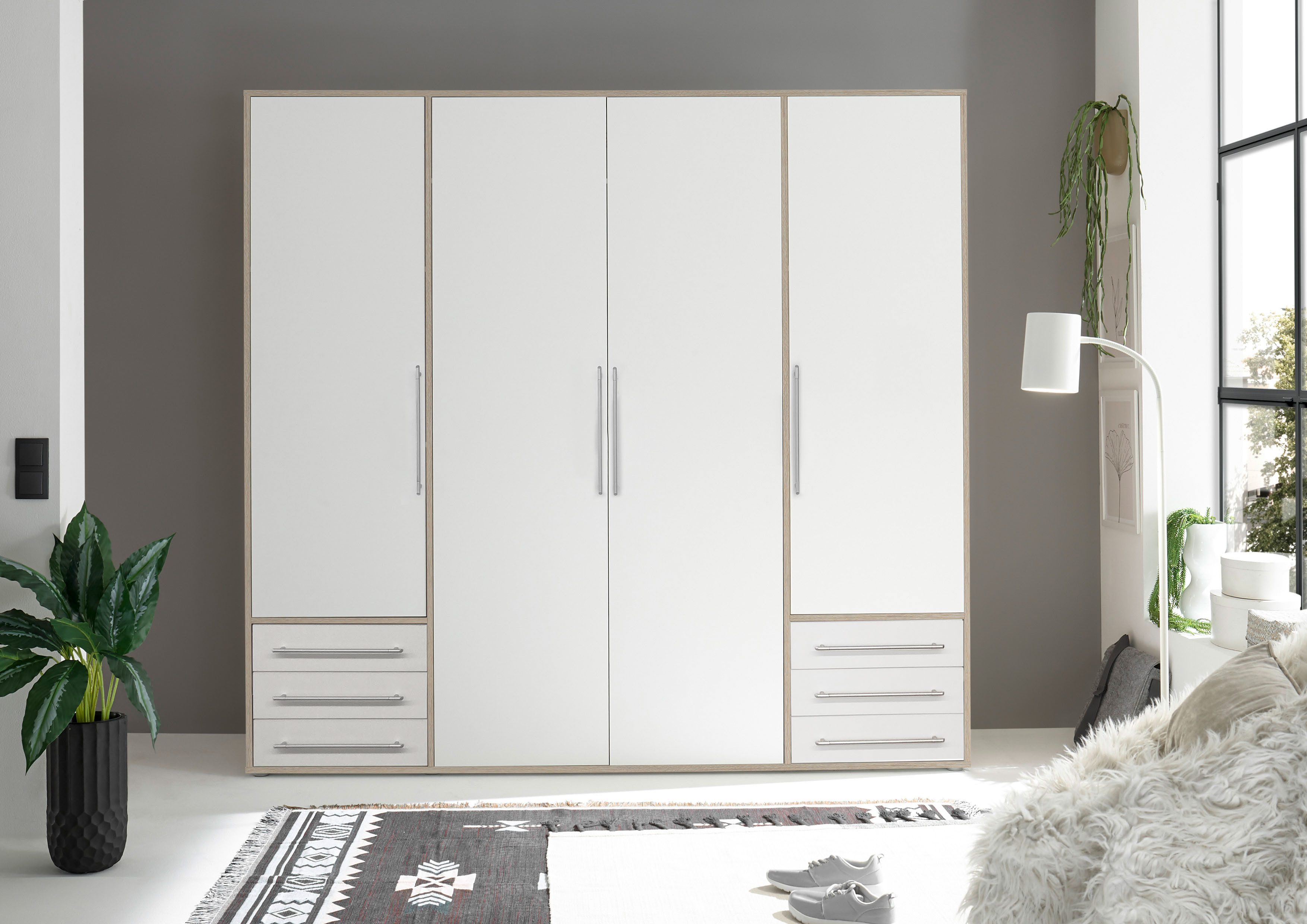 Schlafkontor Drehtürenschrank "Lyss Schrank, Kleiderschrank mit Drehtüren" günstig online kaufen