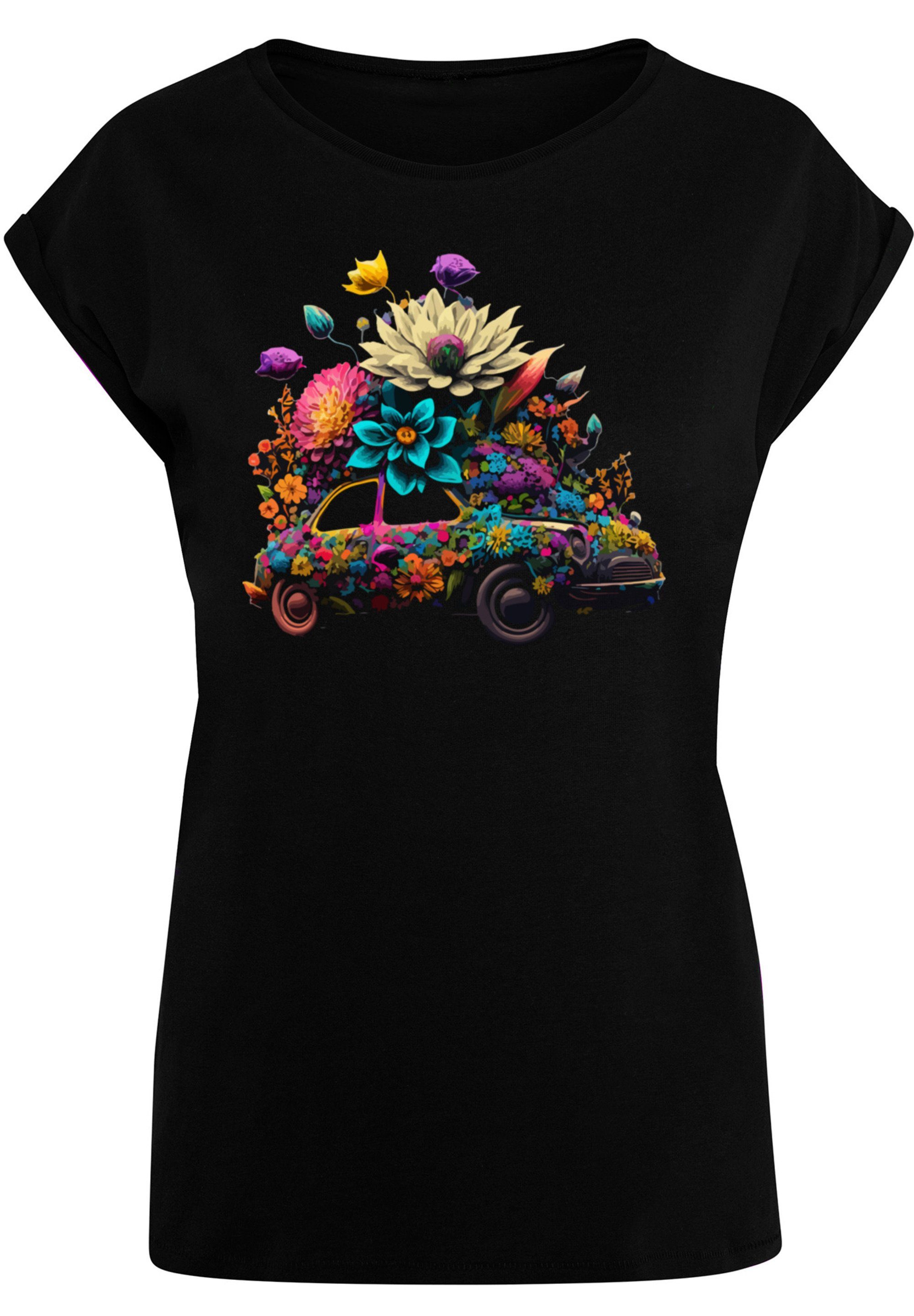 F4NT4STIC T-Shirt Blumen Auto Tee Print