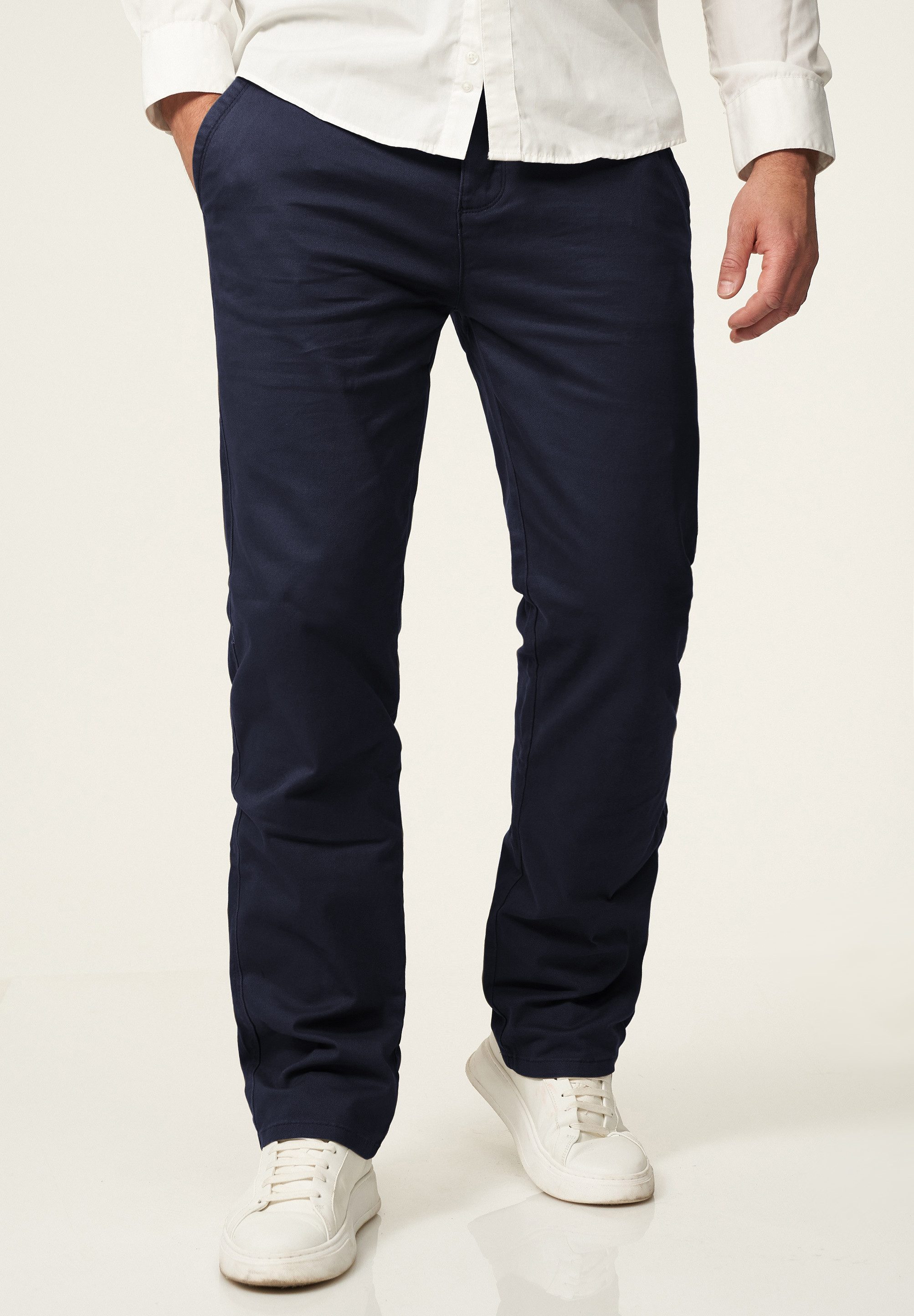 DAILY COTTON Chinohose DCDAVIE Herren Chino Hose Elastische Jeans Stoffhose Straight-Fit Casual – Bild 4 von 5