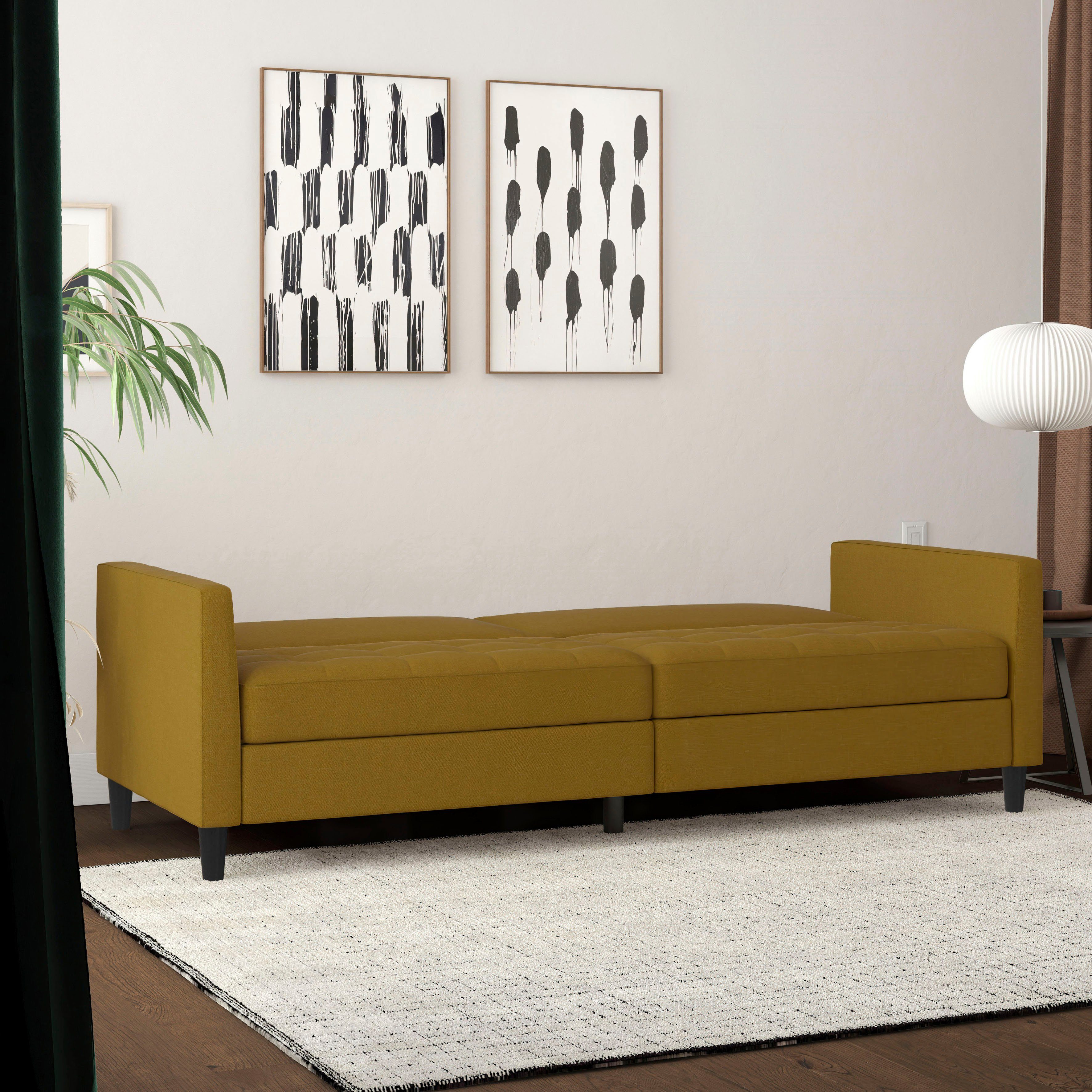 und Bett-Funktion Dorel Rückenlehne Sofa verstellbarer 3-Sitzer mit Presley, Home