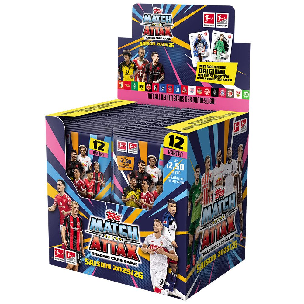 Topps Sammelkarte Topps Match Attax Bundesliga 2025/26 - 1 Display (36 Booster)