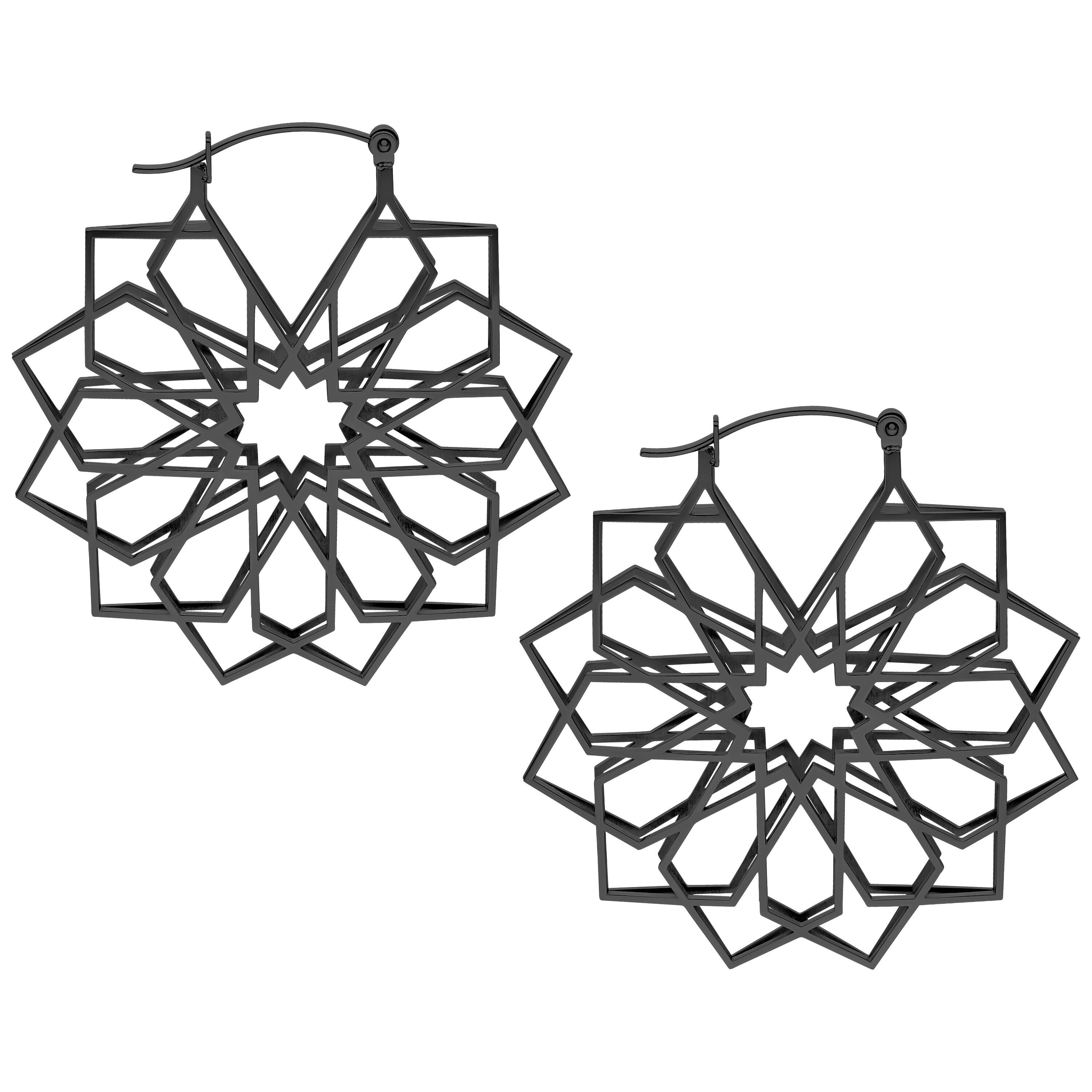 Paar Creolen Kaleidoscope Hoops für Ohr, 1 Stück