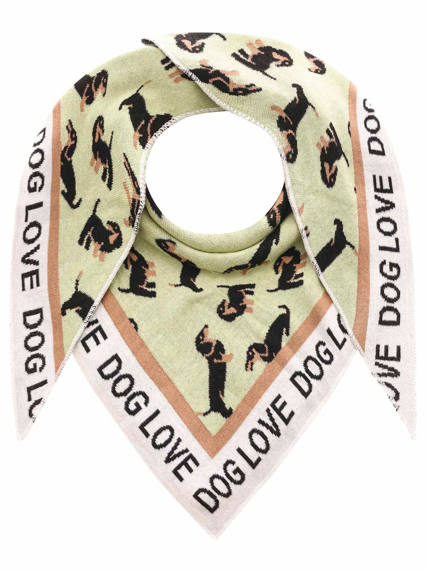 Zwillingsherz Dreieckstuch, Feinstrick, Animal-Print, Statement günstig online kaufen