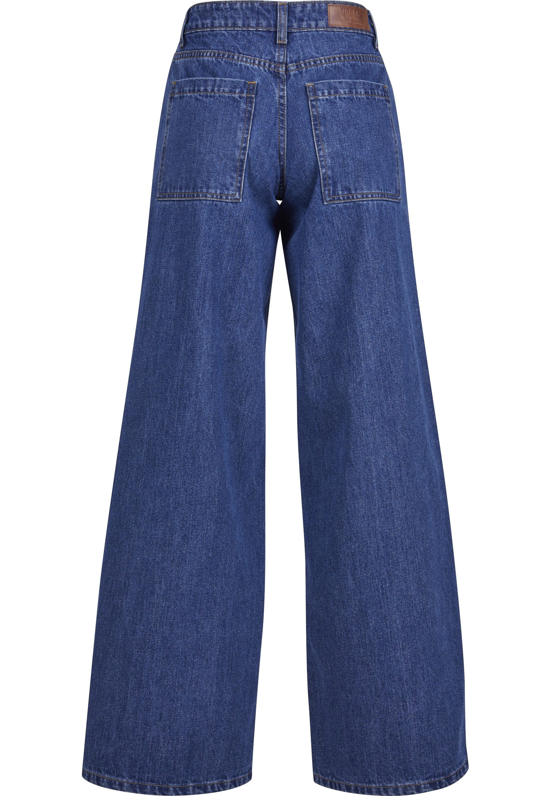 URBAN CLASSICS Bequeme Jeans Urban Classics Damen Ladies Mid Waist Wide Denim