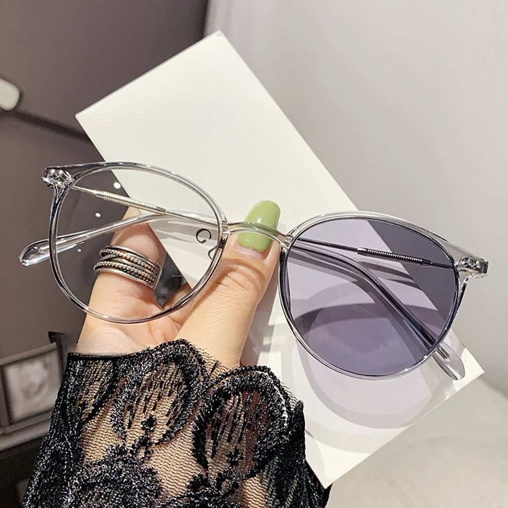 PACIEA Brille Damen Herren Selbsttönend Anti Blaulicht Ultraleicht Mode Rundrahmen