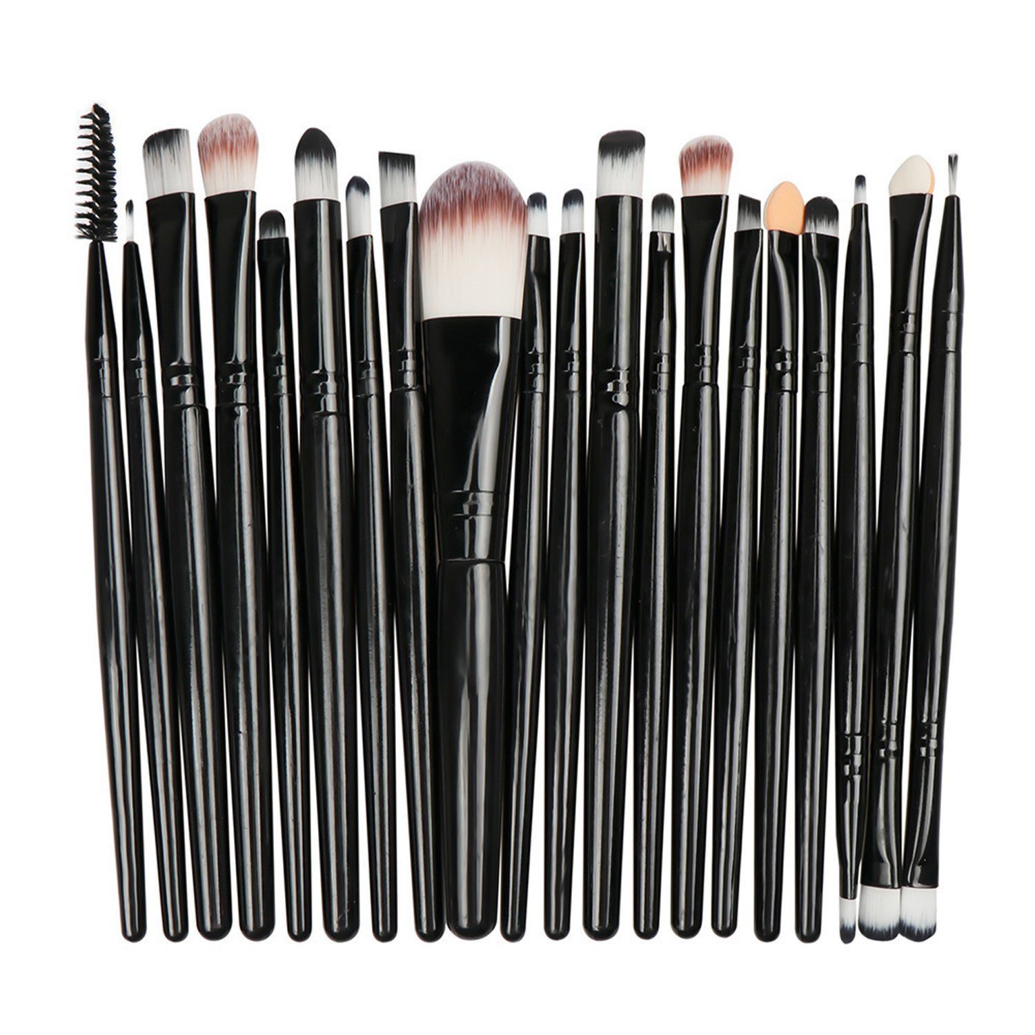 KINSI Kosmetikpinsel-Set 20 Stück Make-up,Pinsel zum professionellen auftragen von Lidschatten, 20 tlg., Foundation Eyeliner Rouge Lippenkosmetik Bürsten für Puder