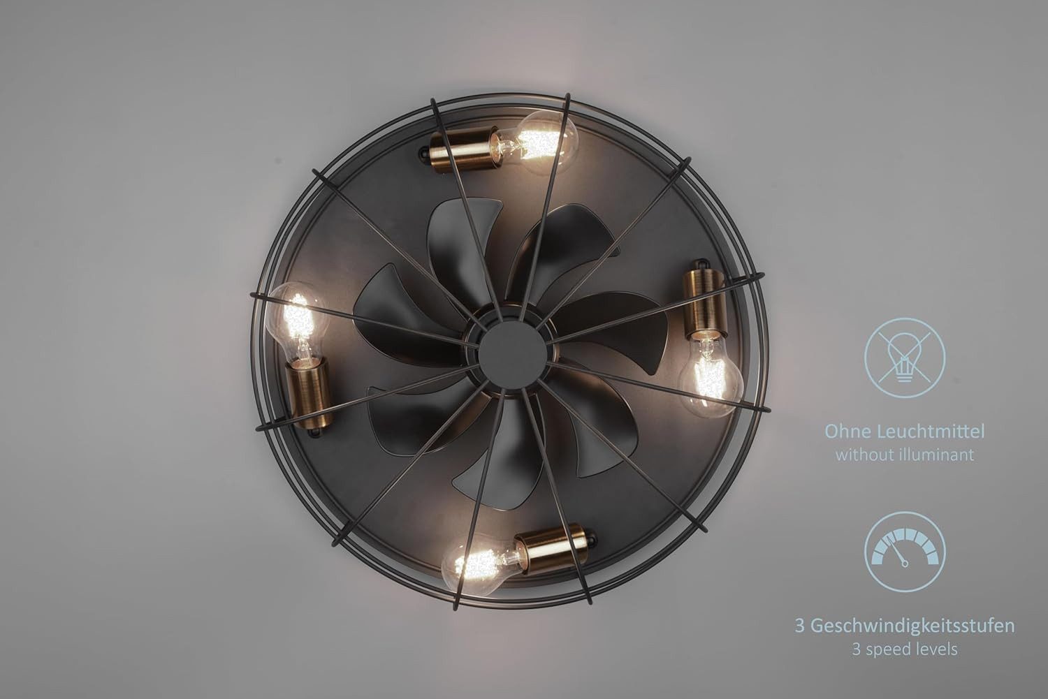 lightling Deckenleuchte Trutti, Ventilator, 3 Stufen, günstig online kaufen