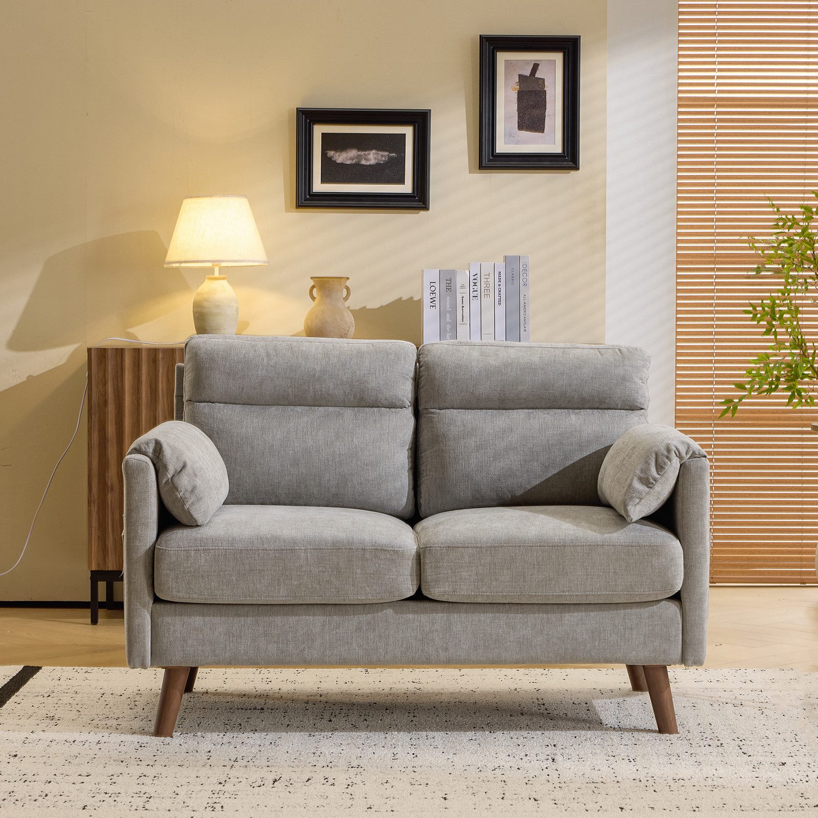 VINGLI 2-Sitzer Sofa klein, Kleine Stoffcouch günstig online kaufen