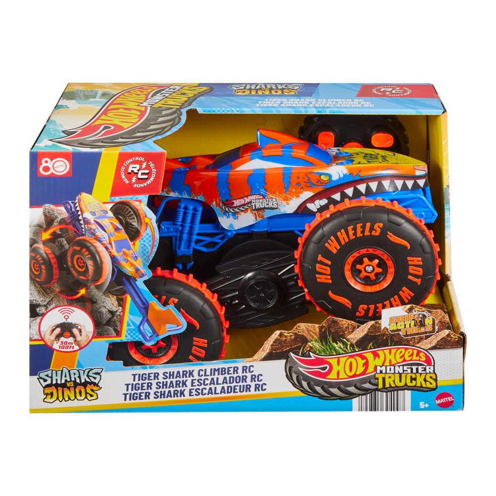Mattel® Spielzeug-Monstertruck Hot Wheels RC Monster Truck Tiger Shark Clim günstig online kaufen