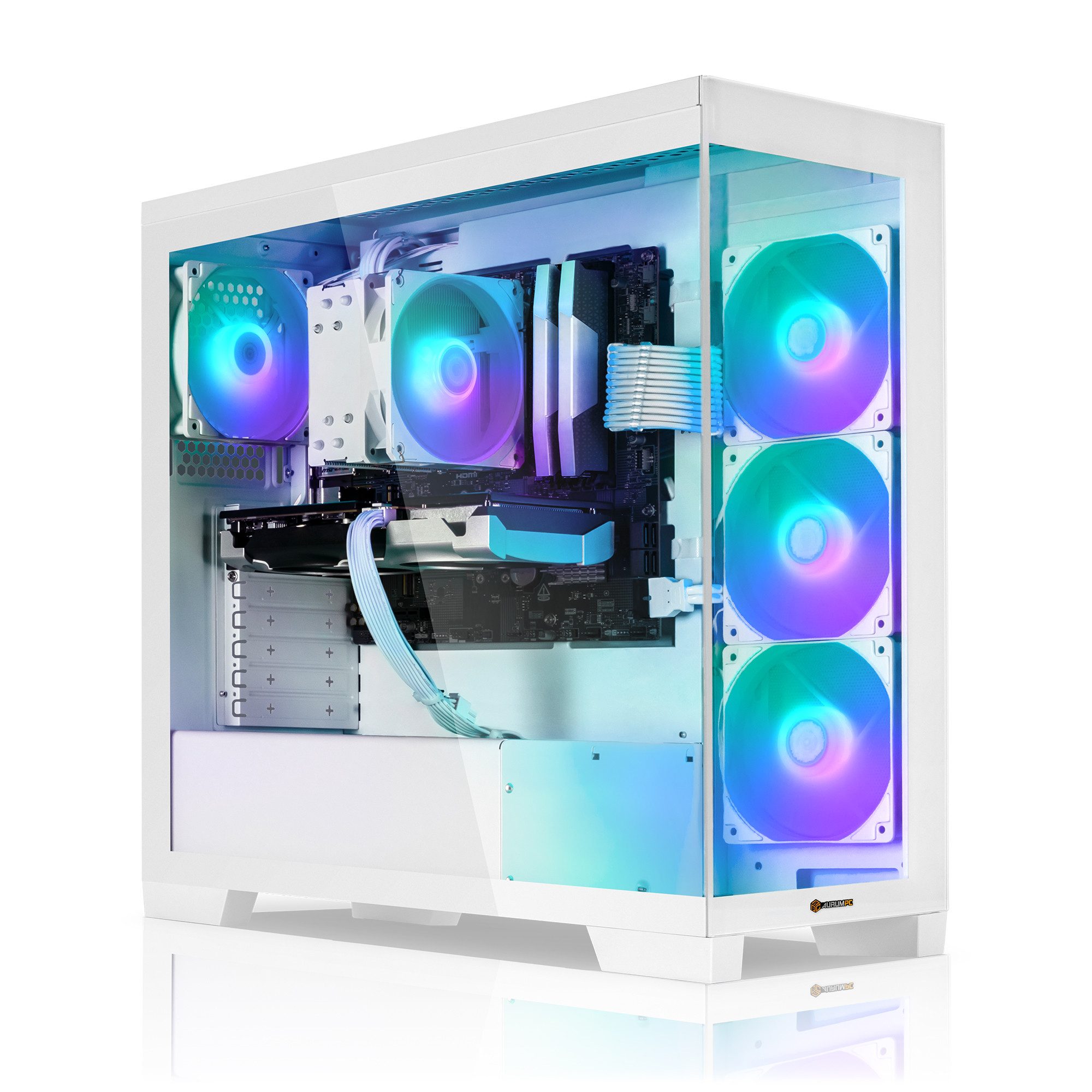 AurumPC R7 7800X3D mit RTX5070 12GB und 32GB DDR5 RAM White Edition Gaming-PC (AMD Ryzen 7 7800X3D, GeForce RTX 5070, 32 GB RAM, 1000 GB SSD, Luftkühlung, Windows 11, WLAN)