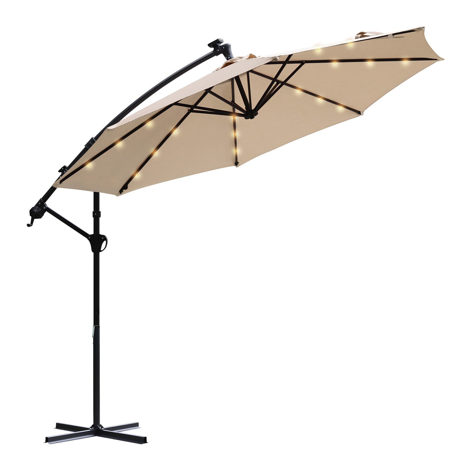 Sekey Sonnenschirm Ø300cm Ampelschirm mit Kreuzständer, günstig online kaufen