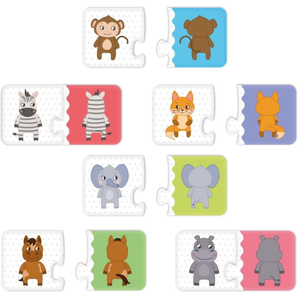 Webby Toys Puzzle Montessori Lernpuzzle-Set – 2 Teile – Interaktives Kinder-Lernspiel, 20 Puzzleteile, Fördert Feinmotorik, Konzentration und spielerisches Lernen