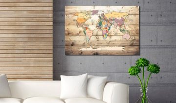 Artgeist Wandbild World Map: Colourful Continents