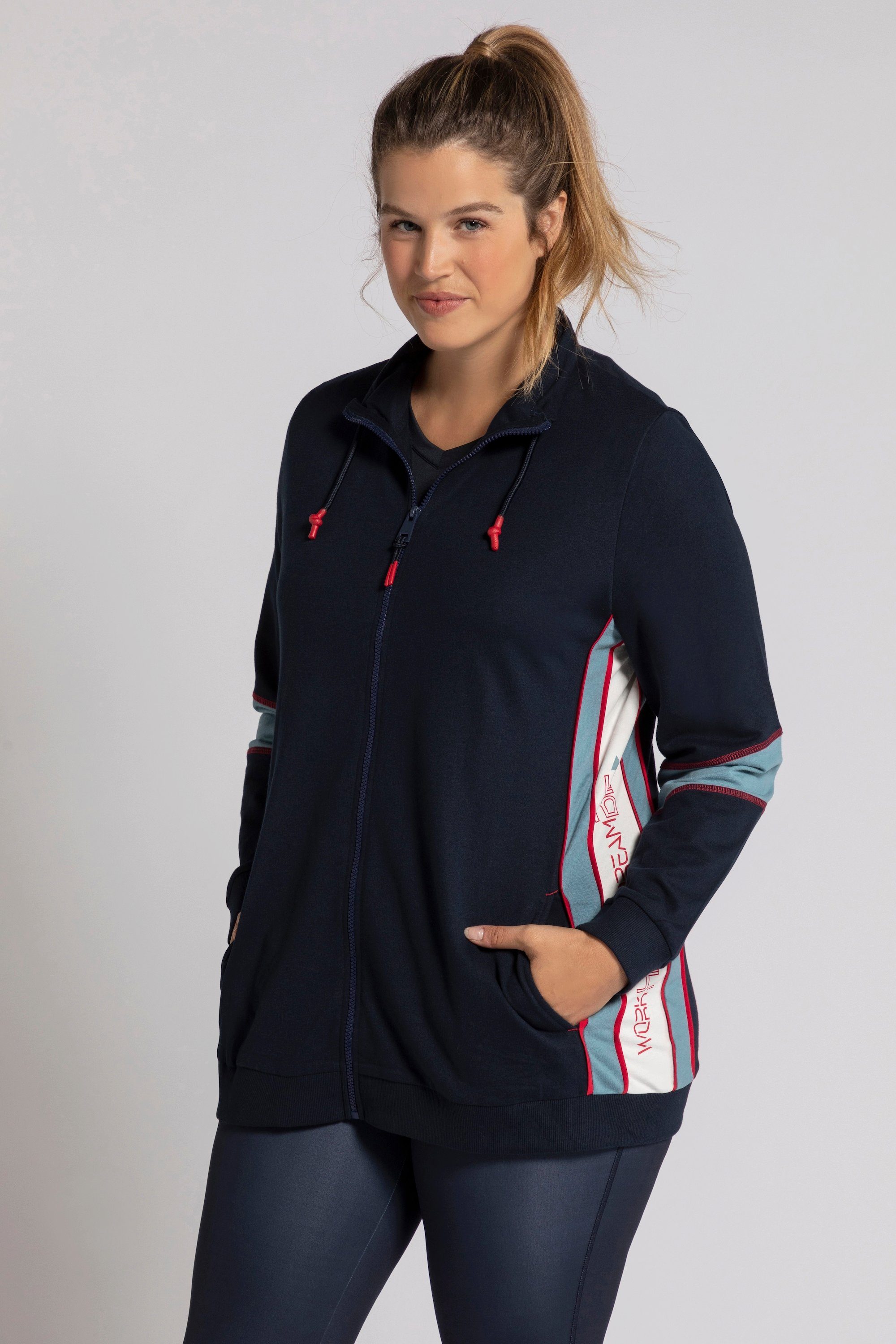 Felpa Con Cappuccio Ulla Popken Donna - Con Inserti Riflettenti E Cappuccio Attaccato, Comoda E Morbida