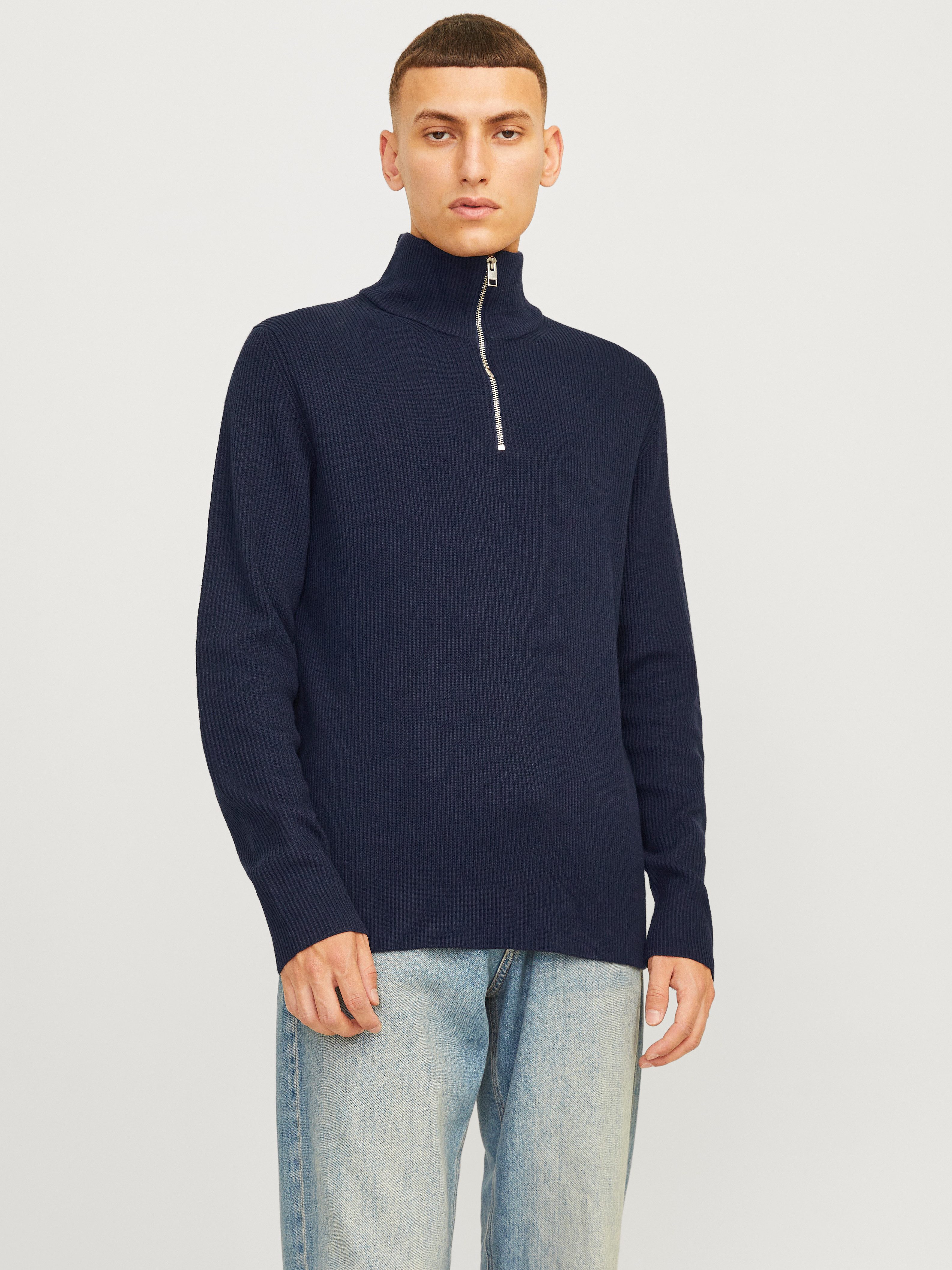 Jack & Jones Troyer JJEPERFECT KNIT HALF ZIP SN günstig online kaufen