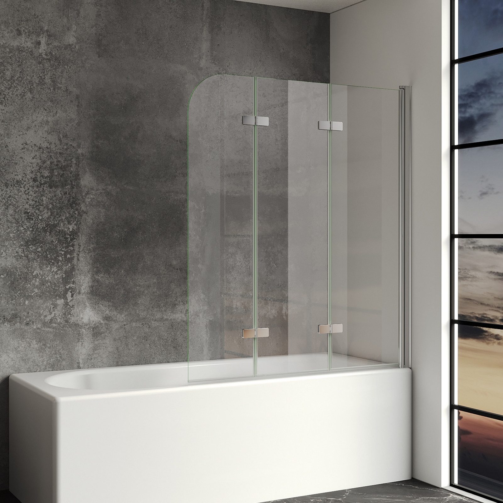 IMPTS Badewannenaufsatz Duschwand für Badewanne Badewannenfaltwand günstig online kaufen