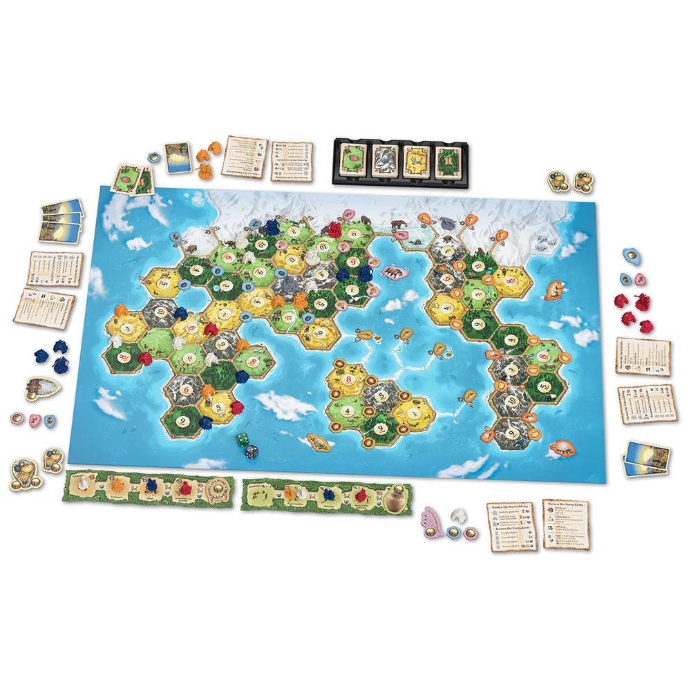 Kosmos Spiel CATAN Aufbruch der Menschheit, Strategiespiel Brettspiel Gesellschaftsspiel ab 12 Jahren