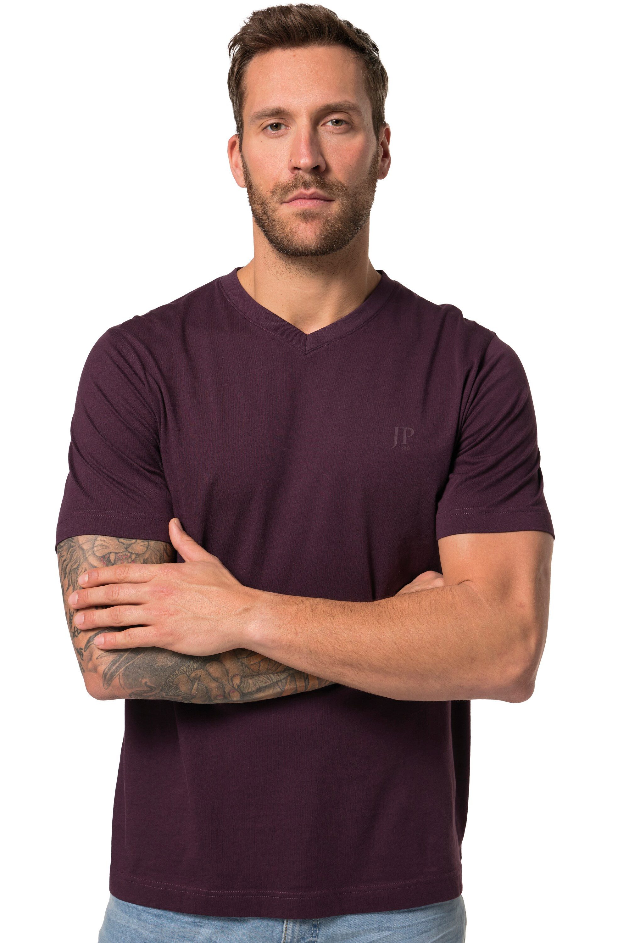 JP1880 T-Shirt T-Shirts Basic 2er-Pack V-Ausschnitt Halbarm (2-tlg) günstig online kaufen