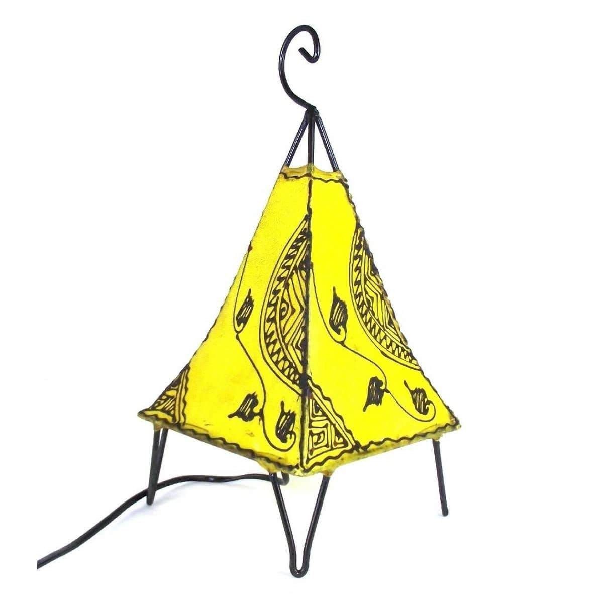 SIMANDRA Stehlampe Pyramide Ranke, Ambilight, ohne Leuchtmittel, Warmweiß, marokkanische Lederlampe