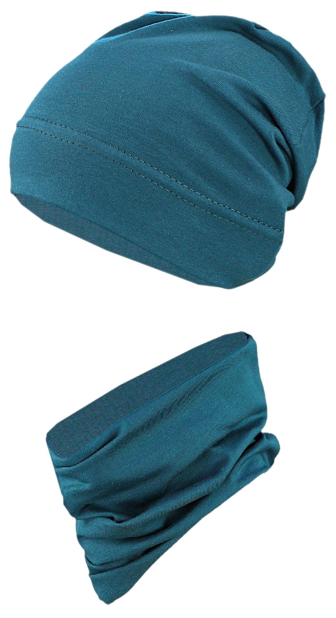 TupTam Beanie TupTam Jungen Beanie Mütze und Schlauchschal 2er Set