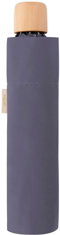doppler® Taschenregenschirm nature Mini uni, perfect purple, aus recyceltem  Material mit Griff aus FSC®- schützt Wald - weltweit