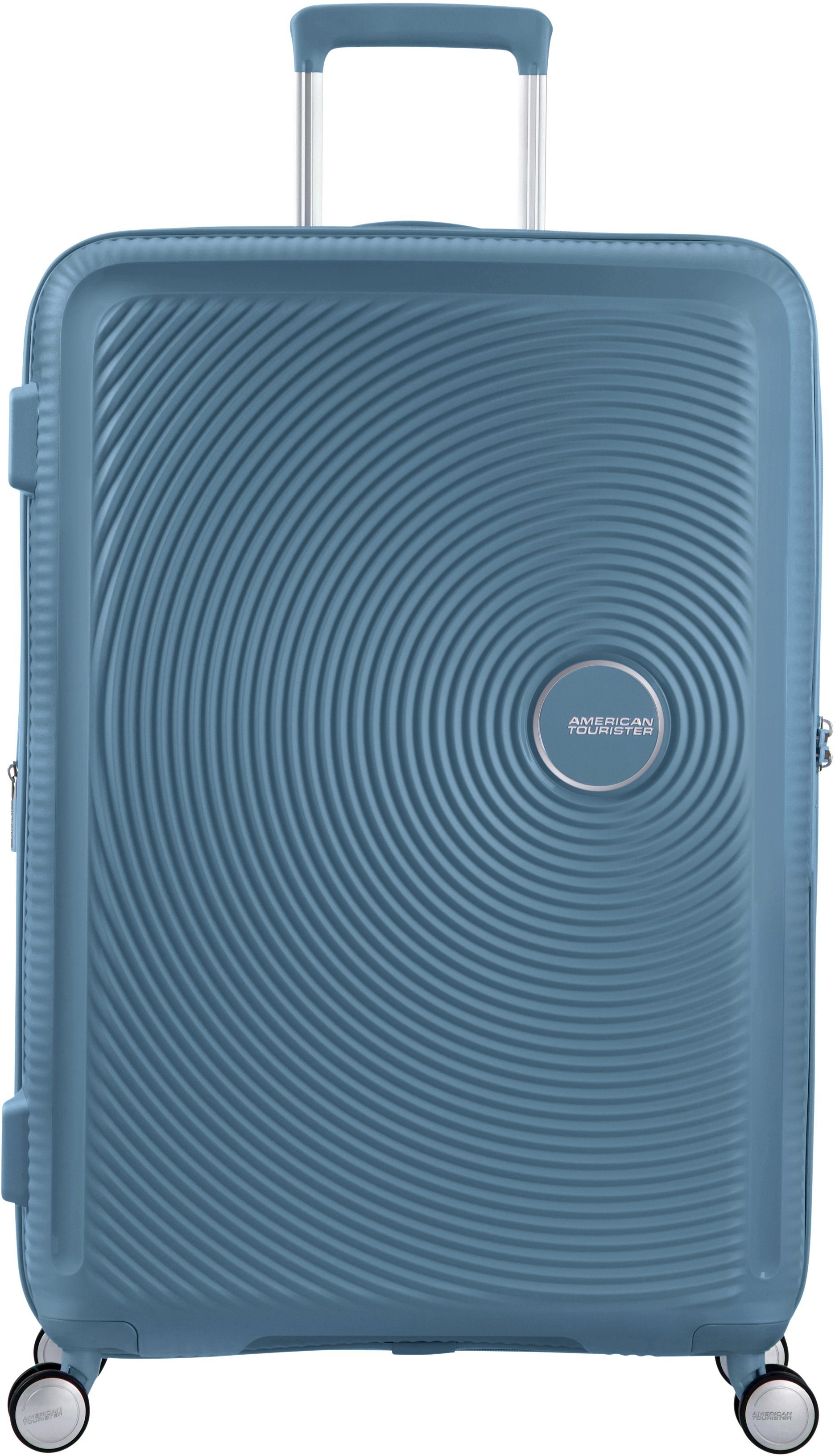 Stone Blue Volumenerweiterung mit Hartschalen-Trolley 77 Soundbox, Tourister® American cm, Rollen, 4