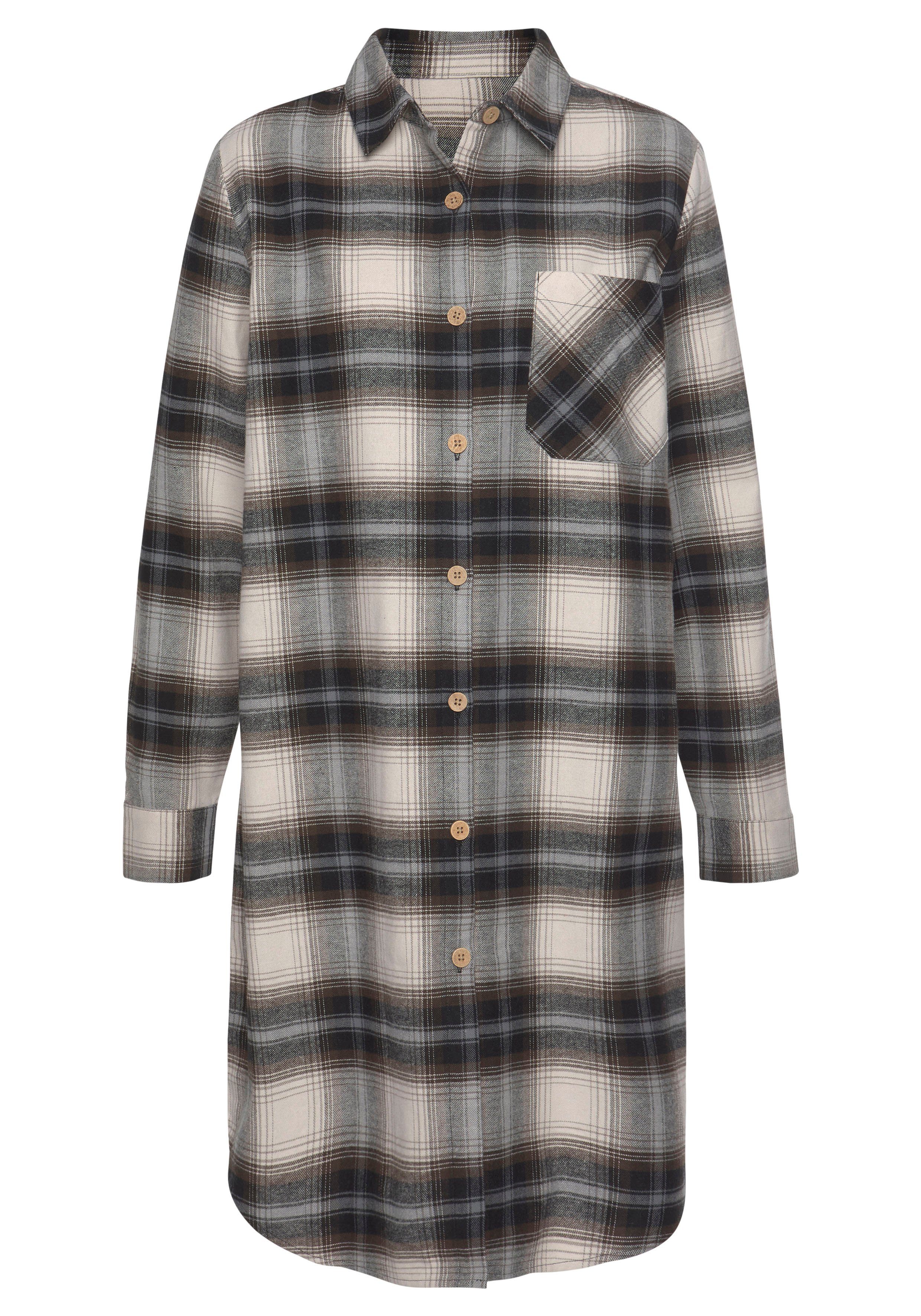 Buffalo Hemdblusenkleid aus weichem Flanell, lässiges günstig online kaufen