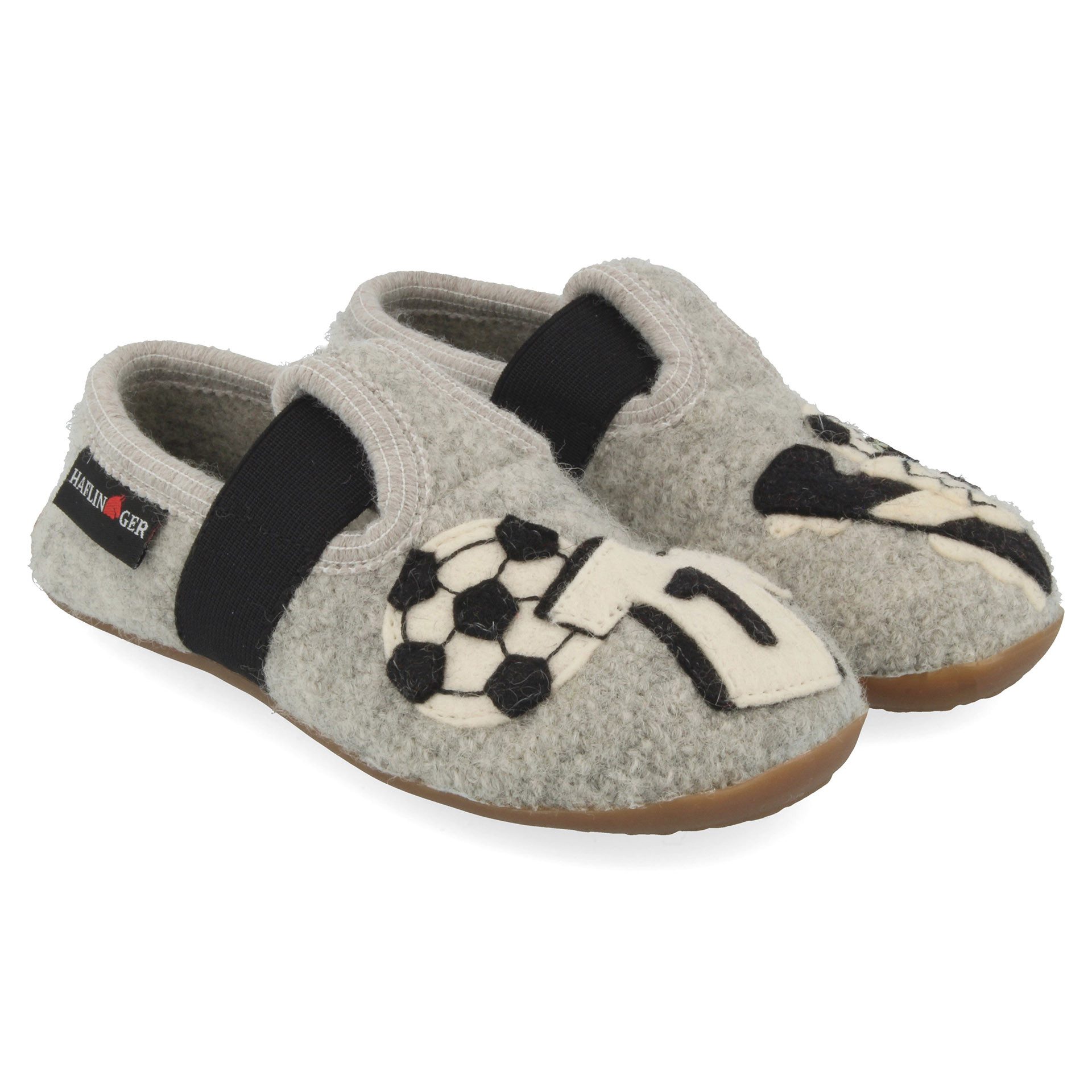 Haflinger Kinder Slipper Everest Team Fußballmotiv mit Gimmiband Hausschuh – Bild 3 von 4