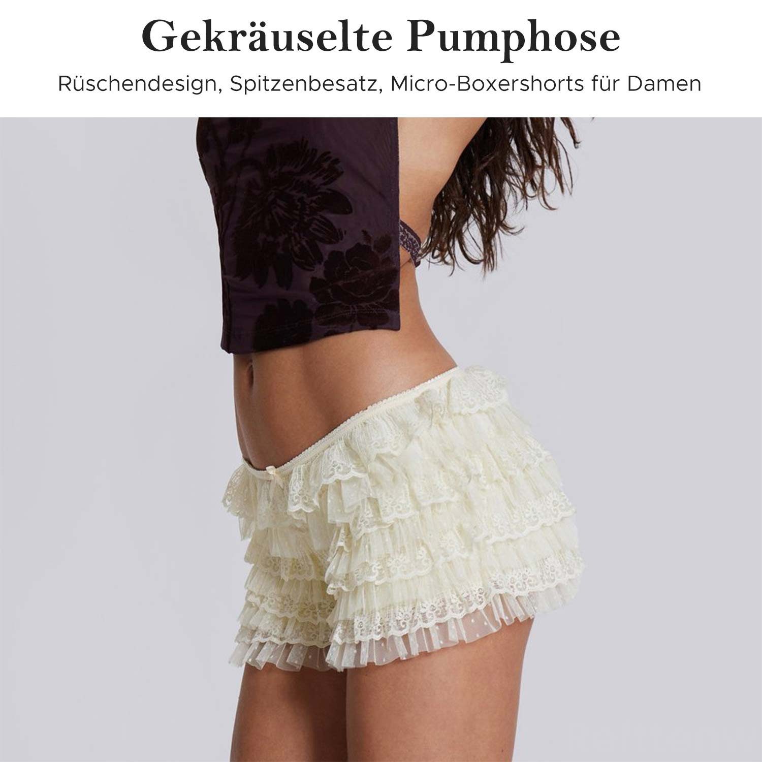Refttenw Shorts Sexy Shorts mit Rüschenspitze günstig online kaufen