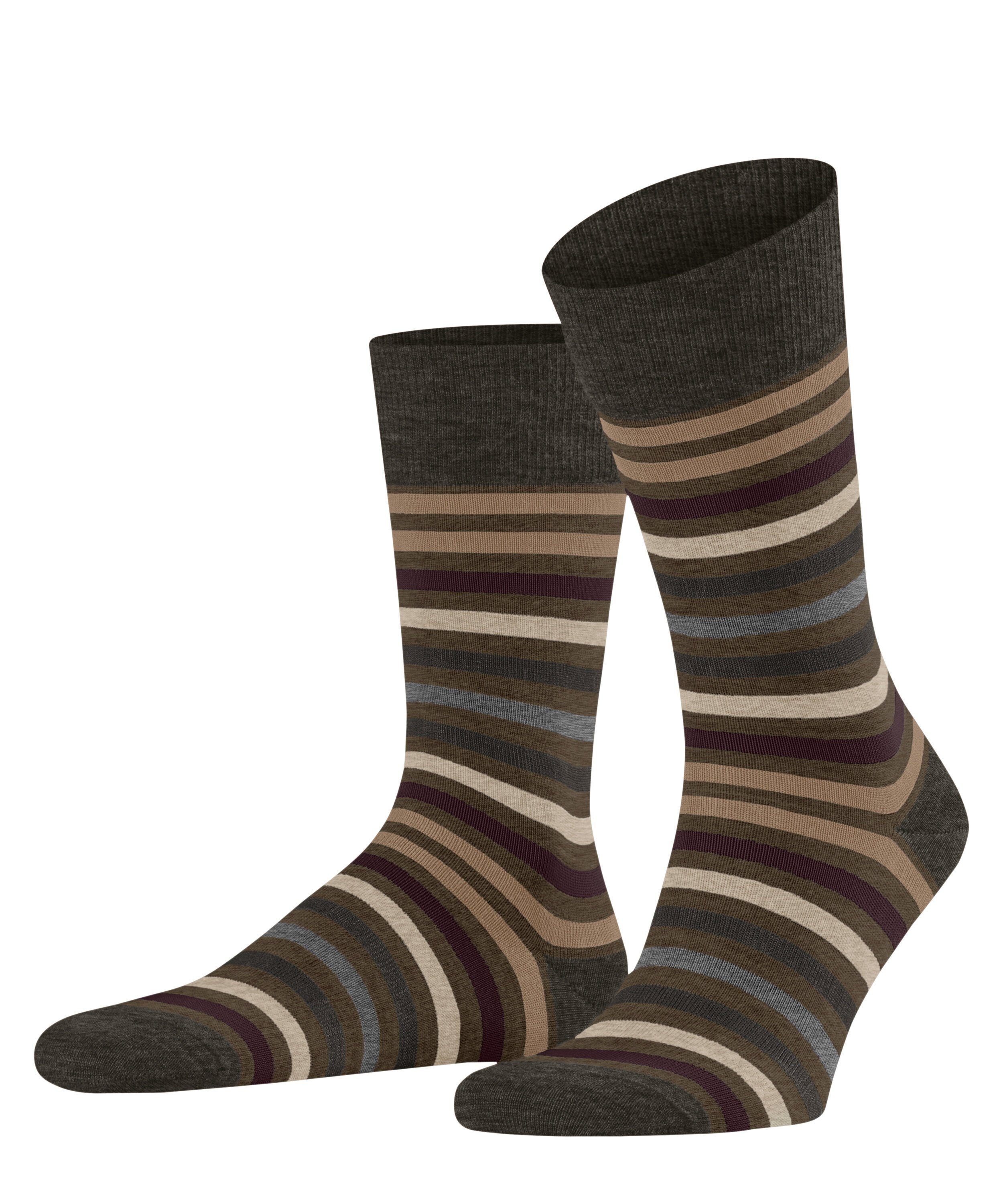 FALKE Socken Tinted Stripe (1-Paar) beech (7464)