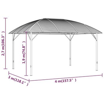 vidaXL Partyzelt Pavillon mit Bogendach 3x4 m Anthrazit