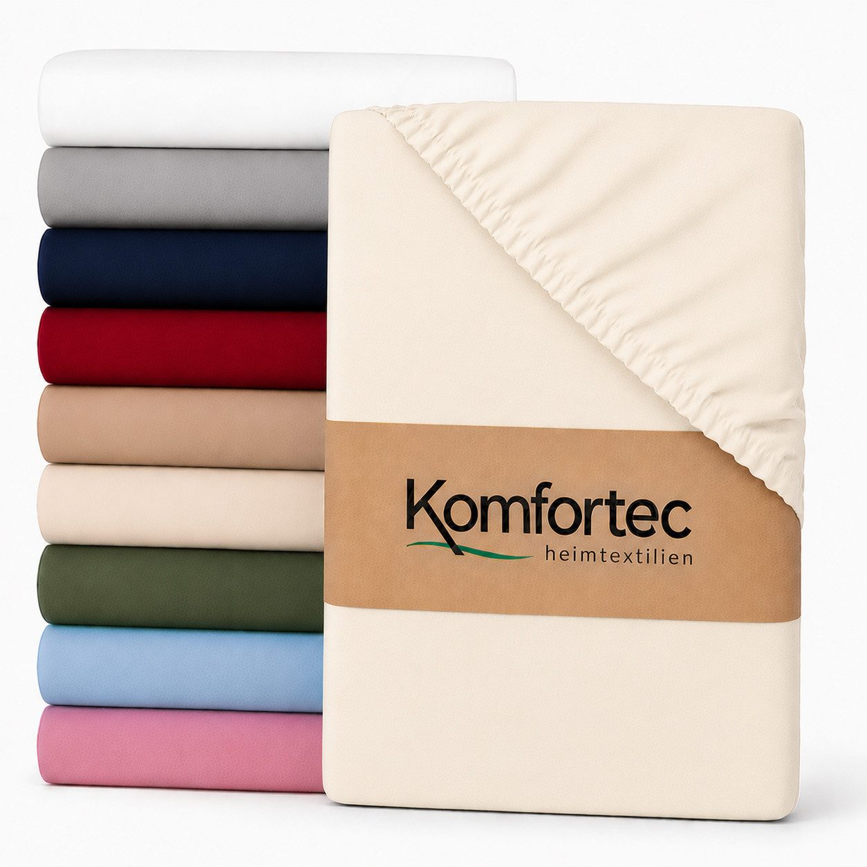 Komfortec Spannbettlaken Boxspringbett bis 15cm - 30cm Matratzenhöhe, Mikrofaser, Gummizug: Rundum, (1 Stück), 200x200 cm, Anthrazit Grau