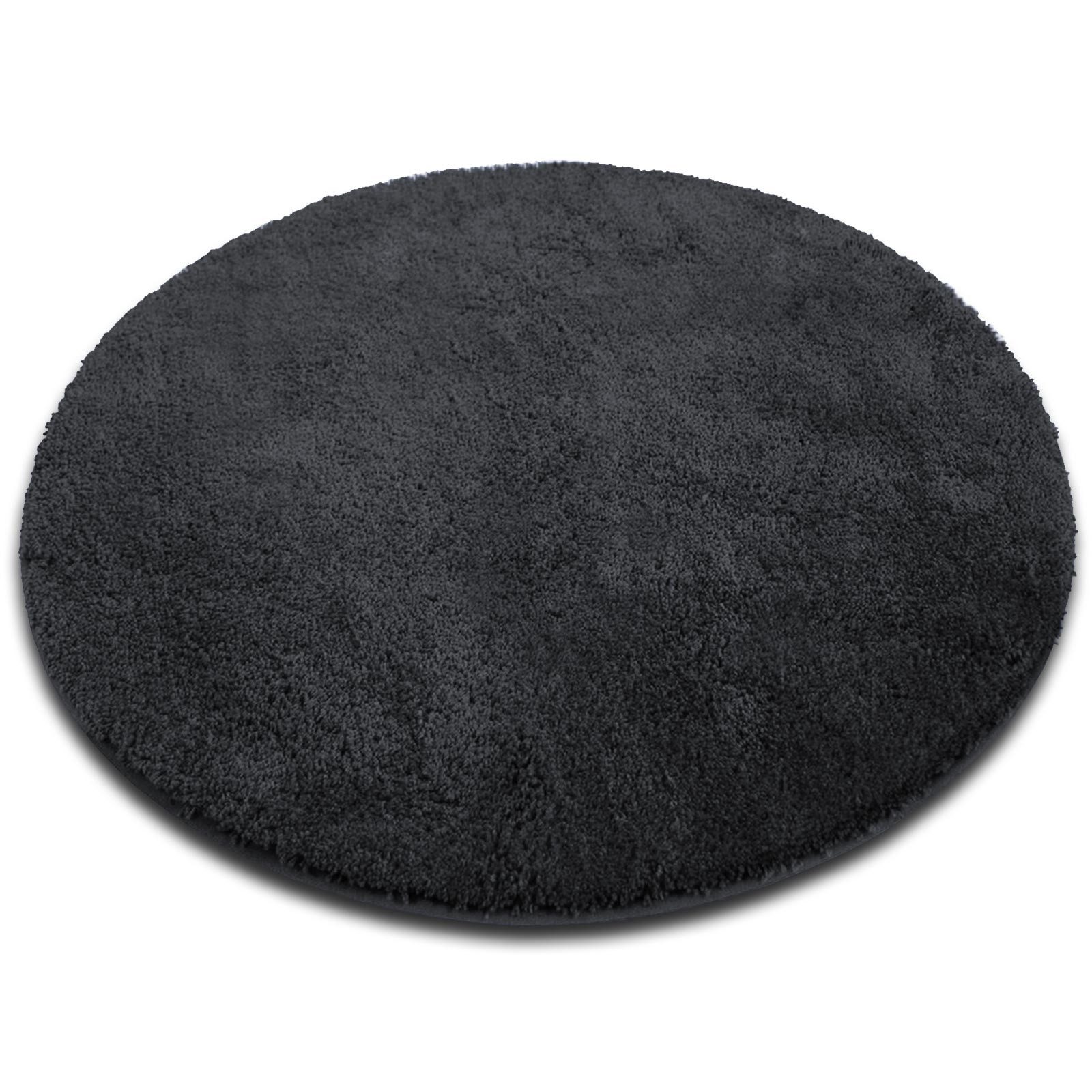 Karat Badematte Bari Hazy, Rund, Badteppich, Viele verschiedene Farben & Größen, Höhe 30 mm, Weicher & dichter Flor, Polyester, Mikrofaser, Rund, besonders weich durch Mikrofaser