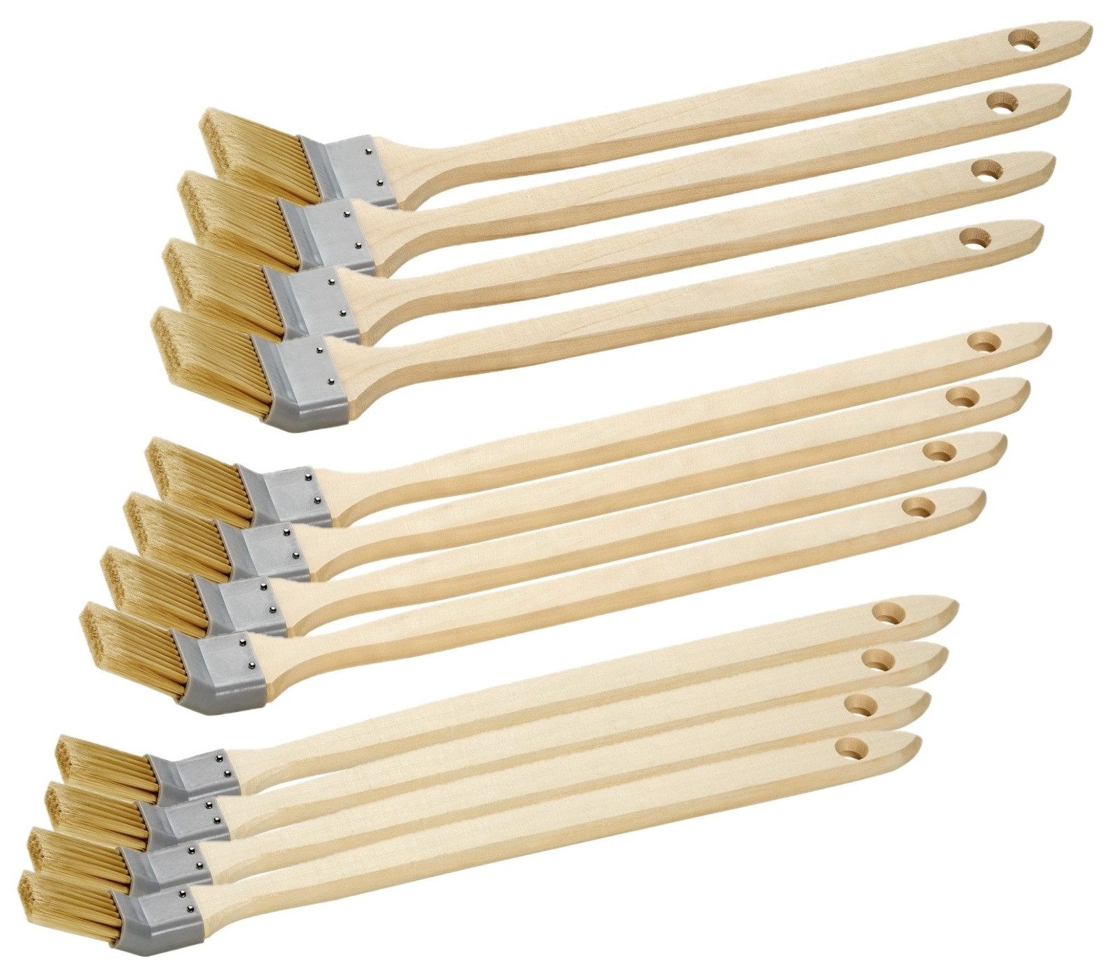 ARLI Heizkörperpinsel Eckenpinsel Set Pinsel set mit 25 mm / 35 mm / 50 mm, (12 St), mit langem Holzgriff