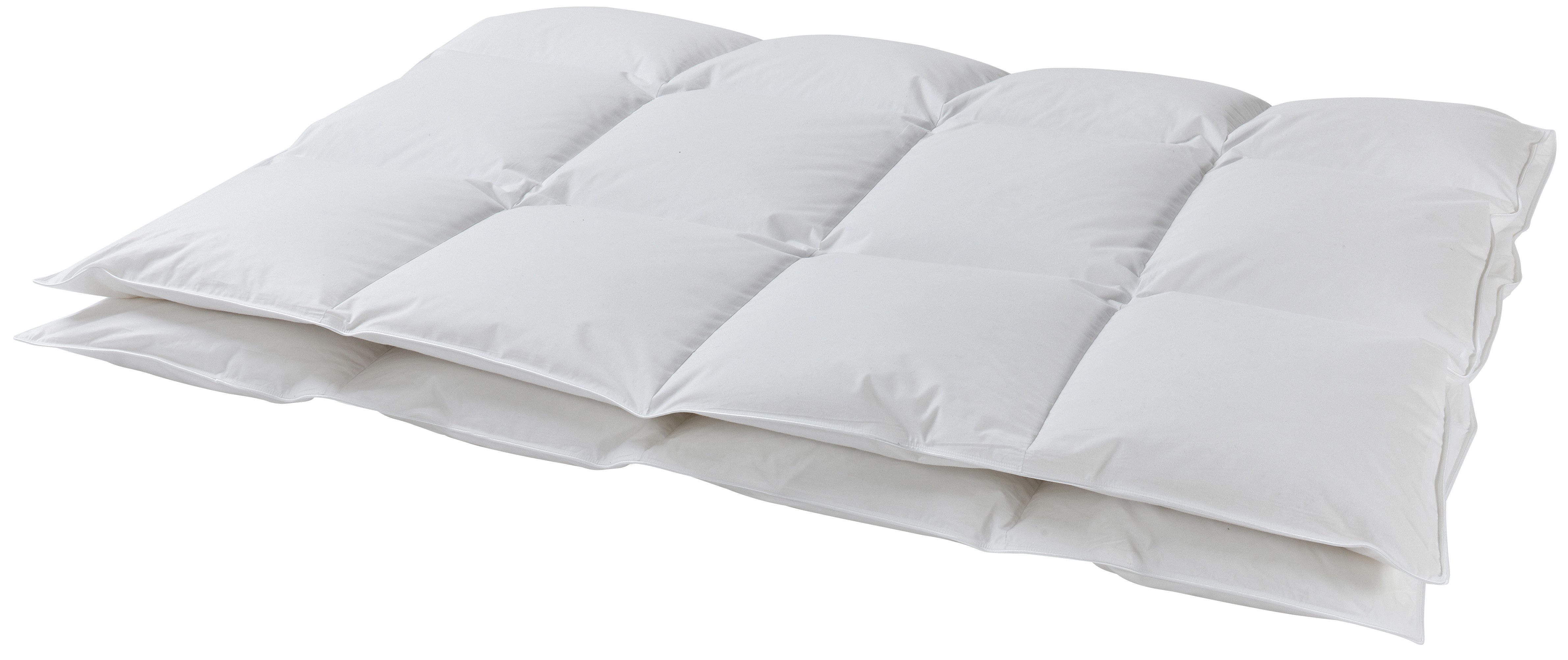 Otto Keller Daunenbettdecke + Kopfkissen Sandra, Bettwaren-Set in 135x200 oder 155x220 cm, Sommer oder Winter, Füllung: 60% Daunen 40% Federn, Bezug: 100% Baumwolle, Bettwaren-Set Made in Germany