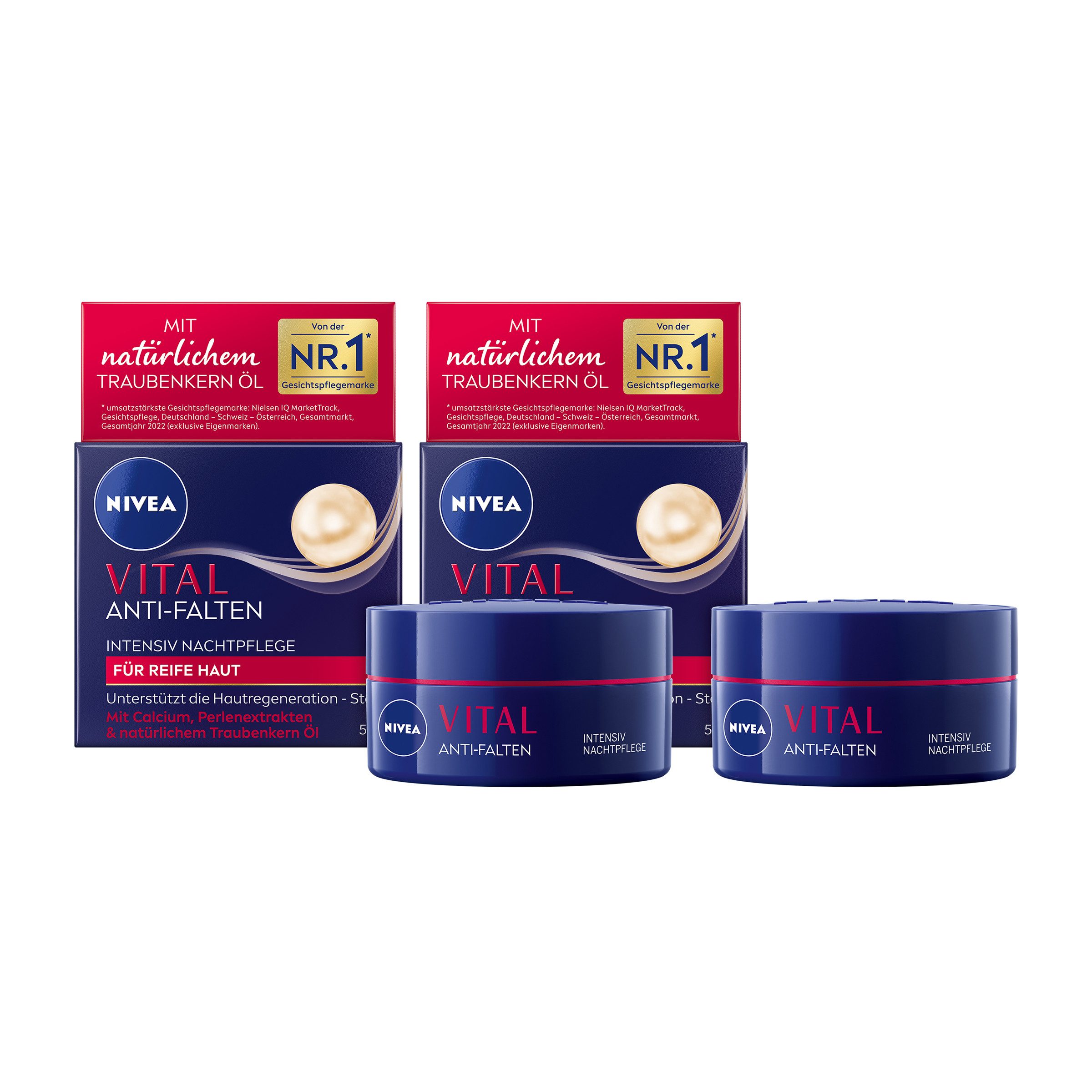 Nachtcreme VITAL Anti-Falten Intensiv reife Haut 2 x 50 ml