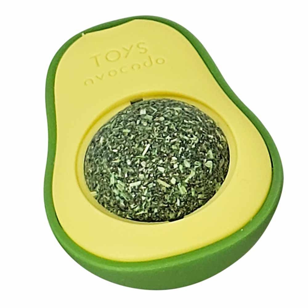 Nobby Katzenspielrad Nobby Katzenspielzeug Leckstein Catnipball Avocado, PET