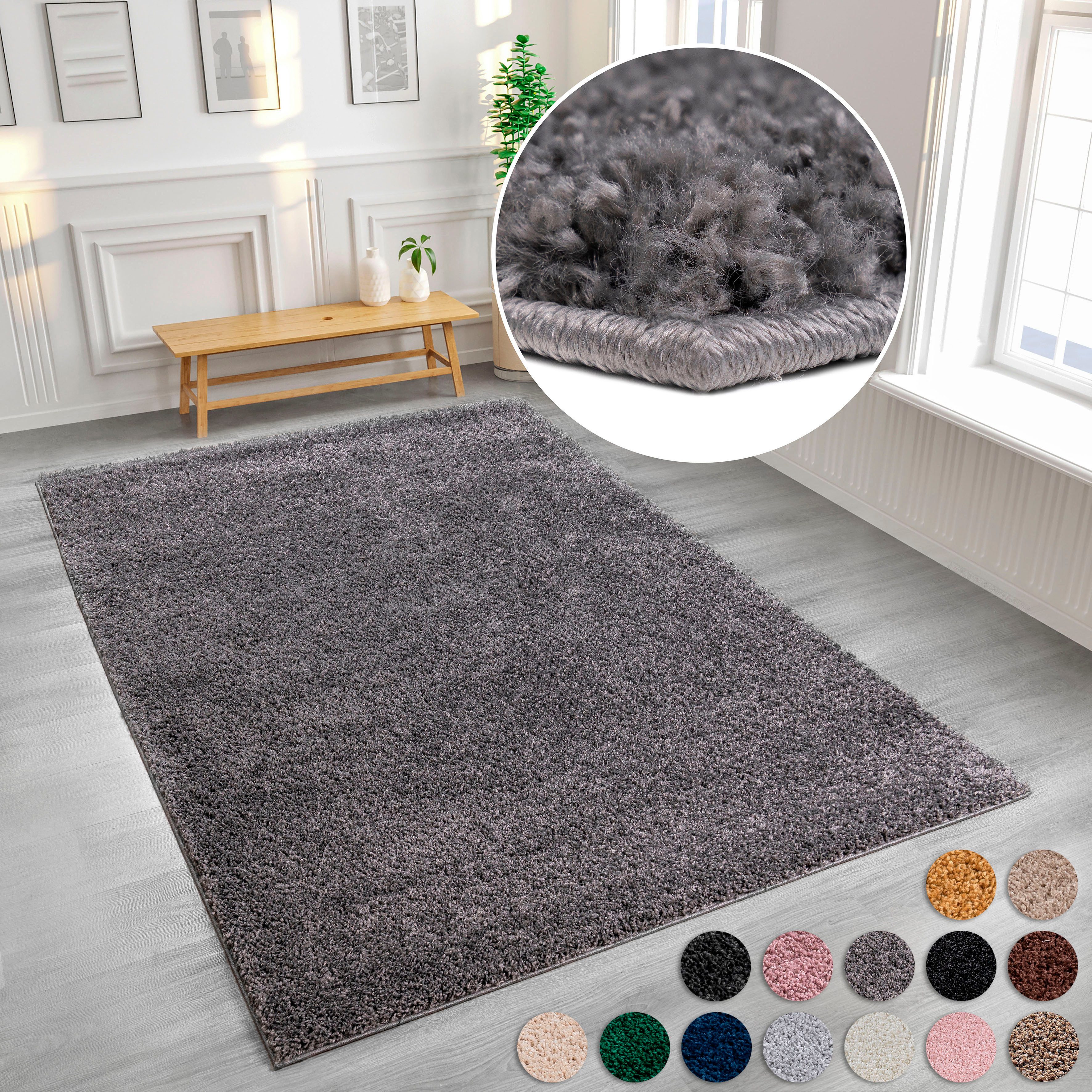 OTTO home Hochflor-Teppich Viva Shaggy, in Standard- und Premium-Qualität, günstig online kaufen