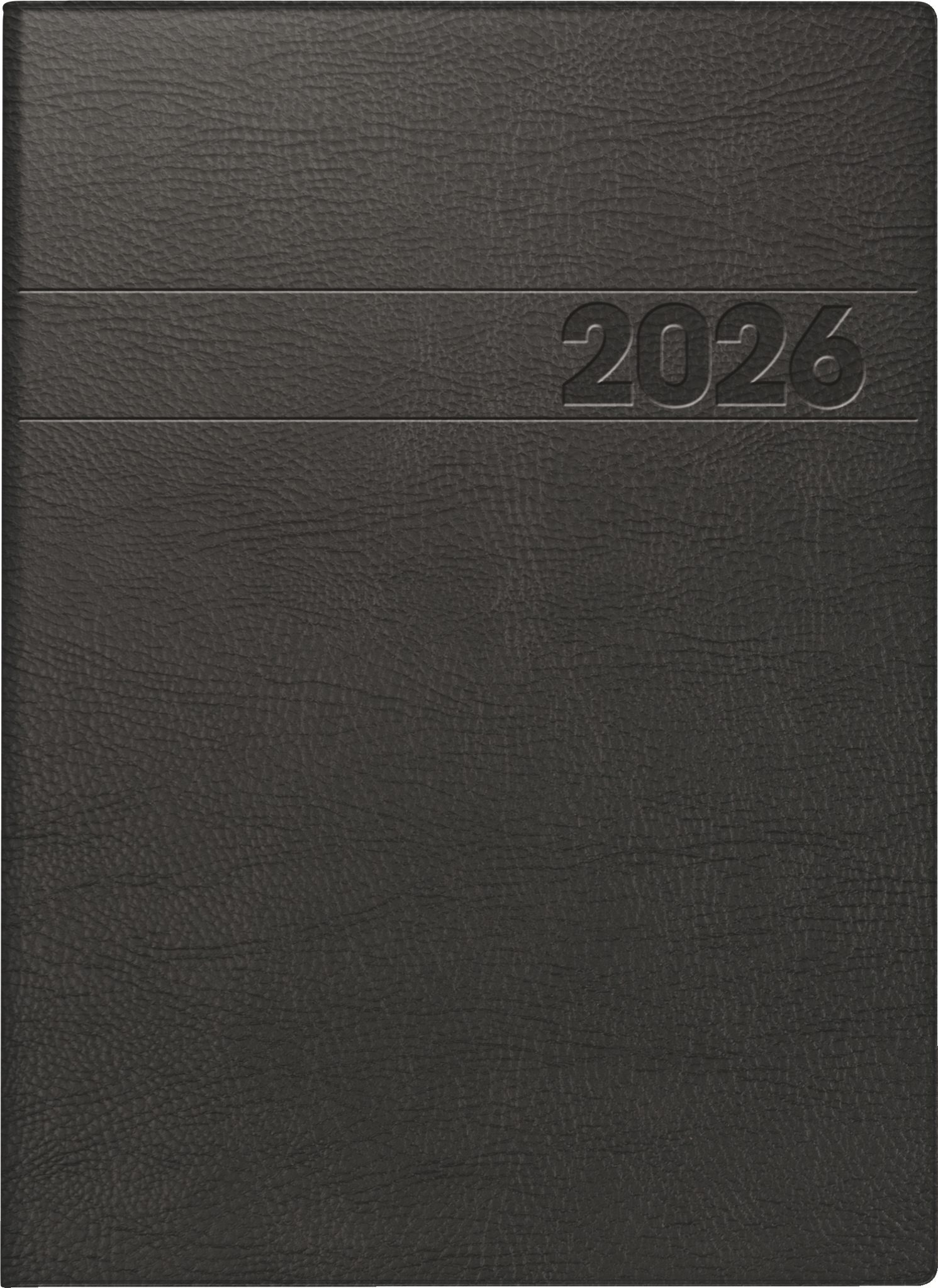 BRUNNEN Taschenkalender BRUNNEN 1079611906 Buchkalender A5 sw 2S/1W Folie