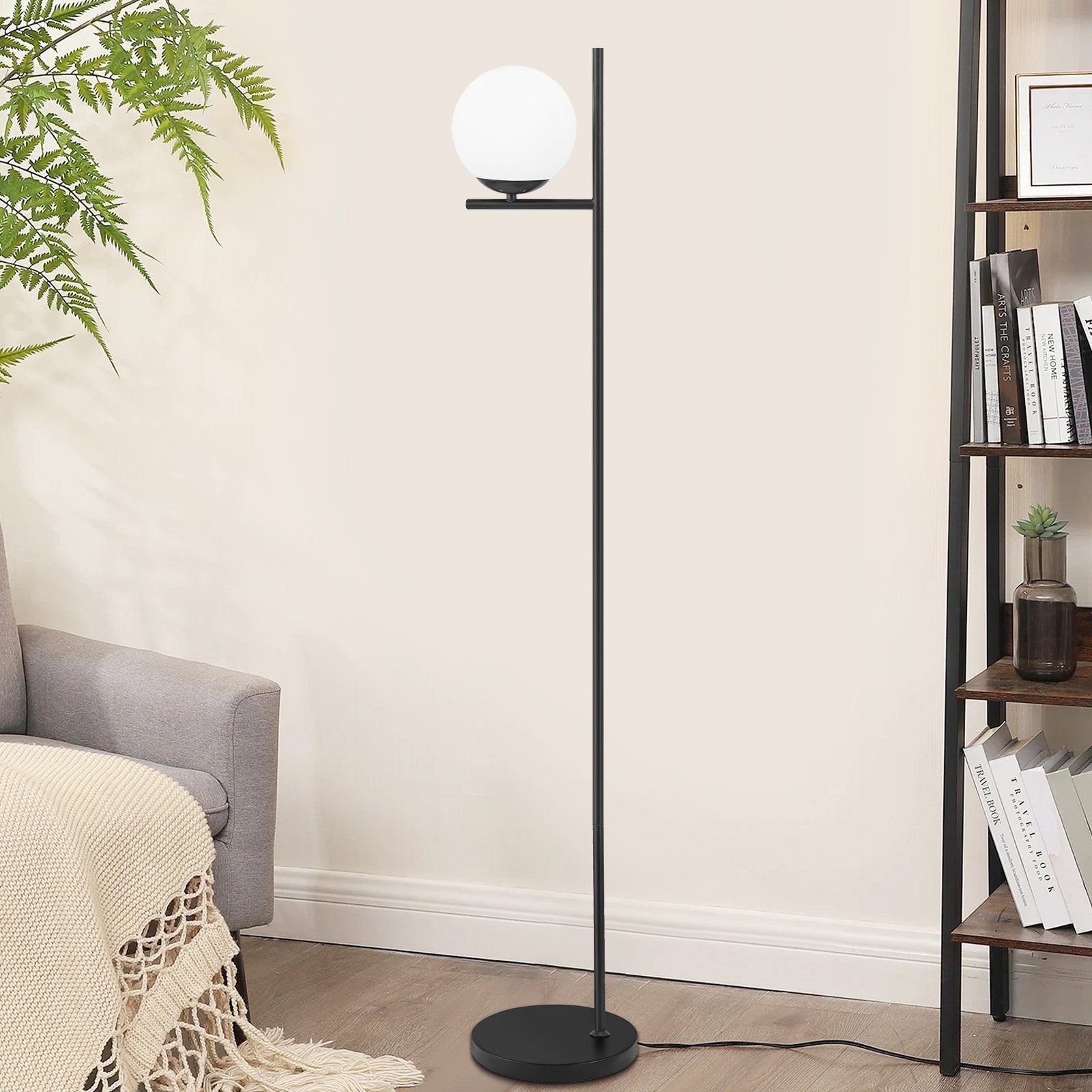 Nettlife Stehlampe Vintage Wohnzimmer Gold Glas günstig online kaufen