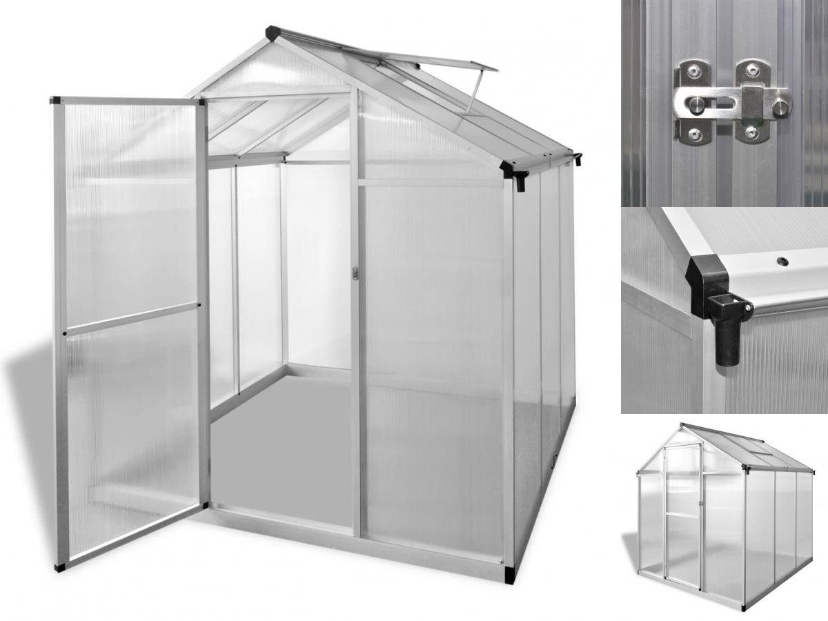 vidaXL Gewächshaus Gewächshaus Verstärktes Aluminium 3,46 m²  | Rabatt: 24%