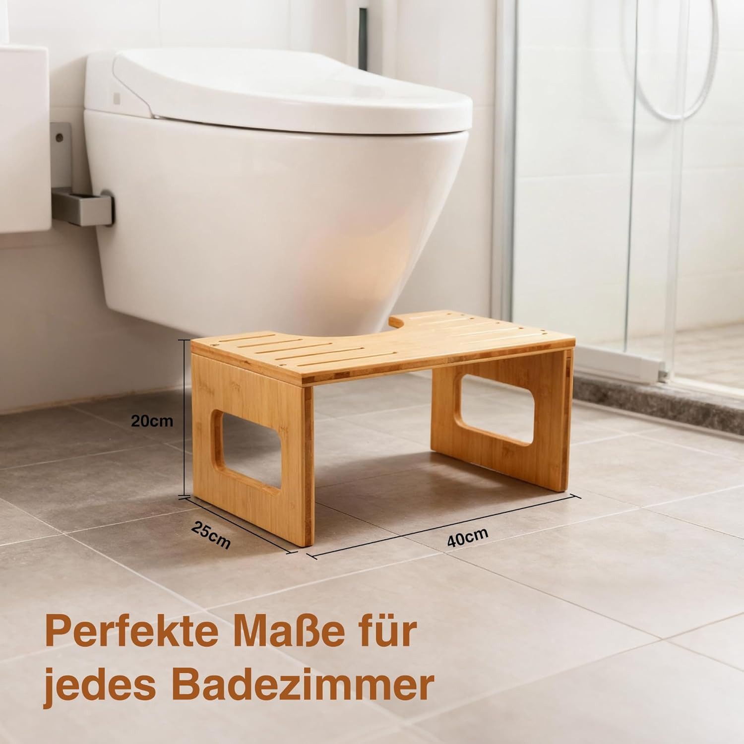 Zedelmaier Toiletten-Stuhl Klappbarer Toilettenhocker aus Bambus, ergonomis günstig online kaufen