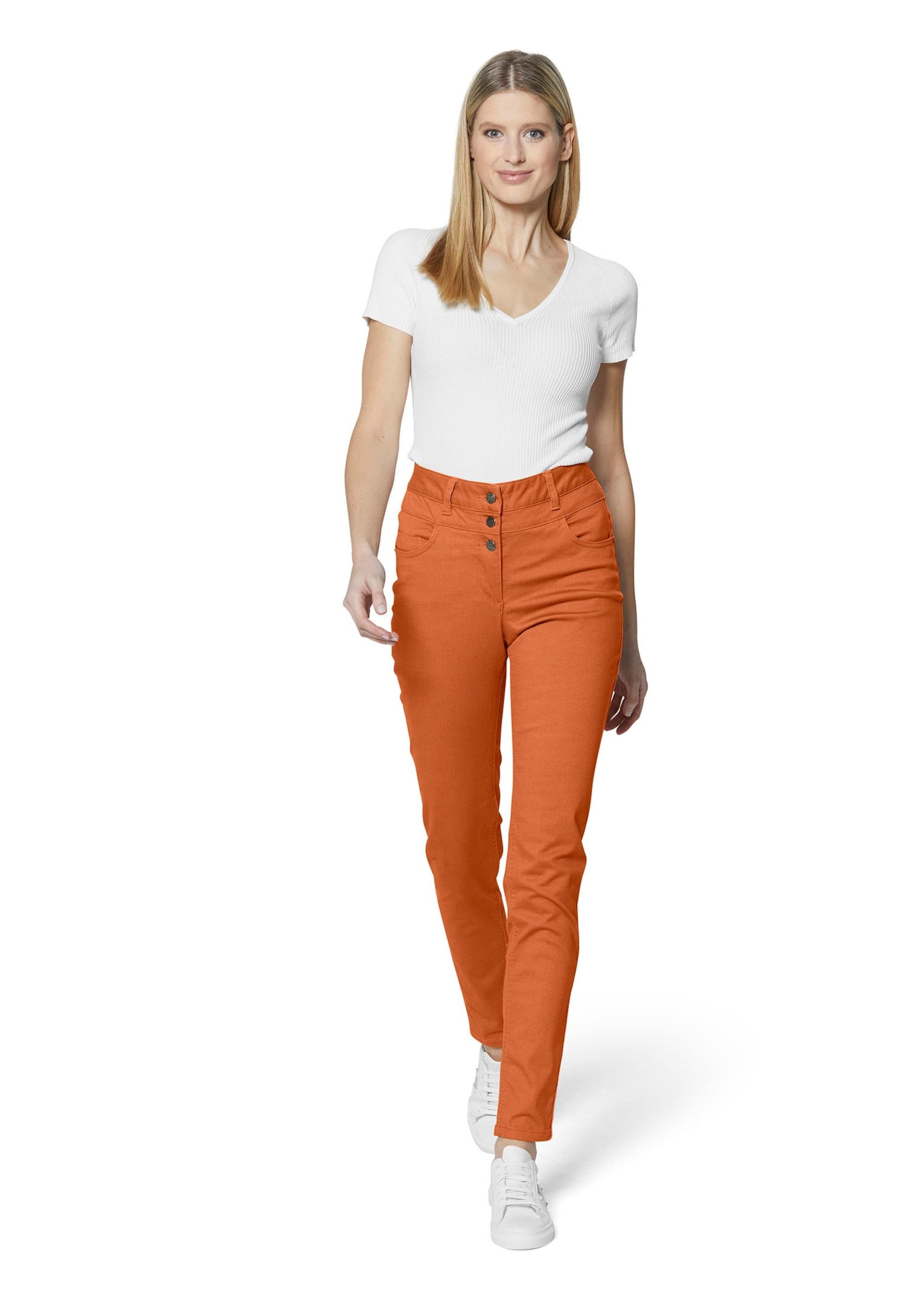 MADELEINE Gerade Jeans Highwaist-Jeans aus Power-Stretch