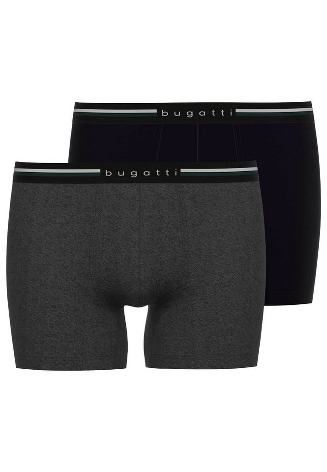 bugatti Lange Unterhose Neapel (2er Pack) bequem, lang, eng, atmungsaktiv, Baumwollmix, elastisch, basic