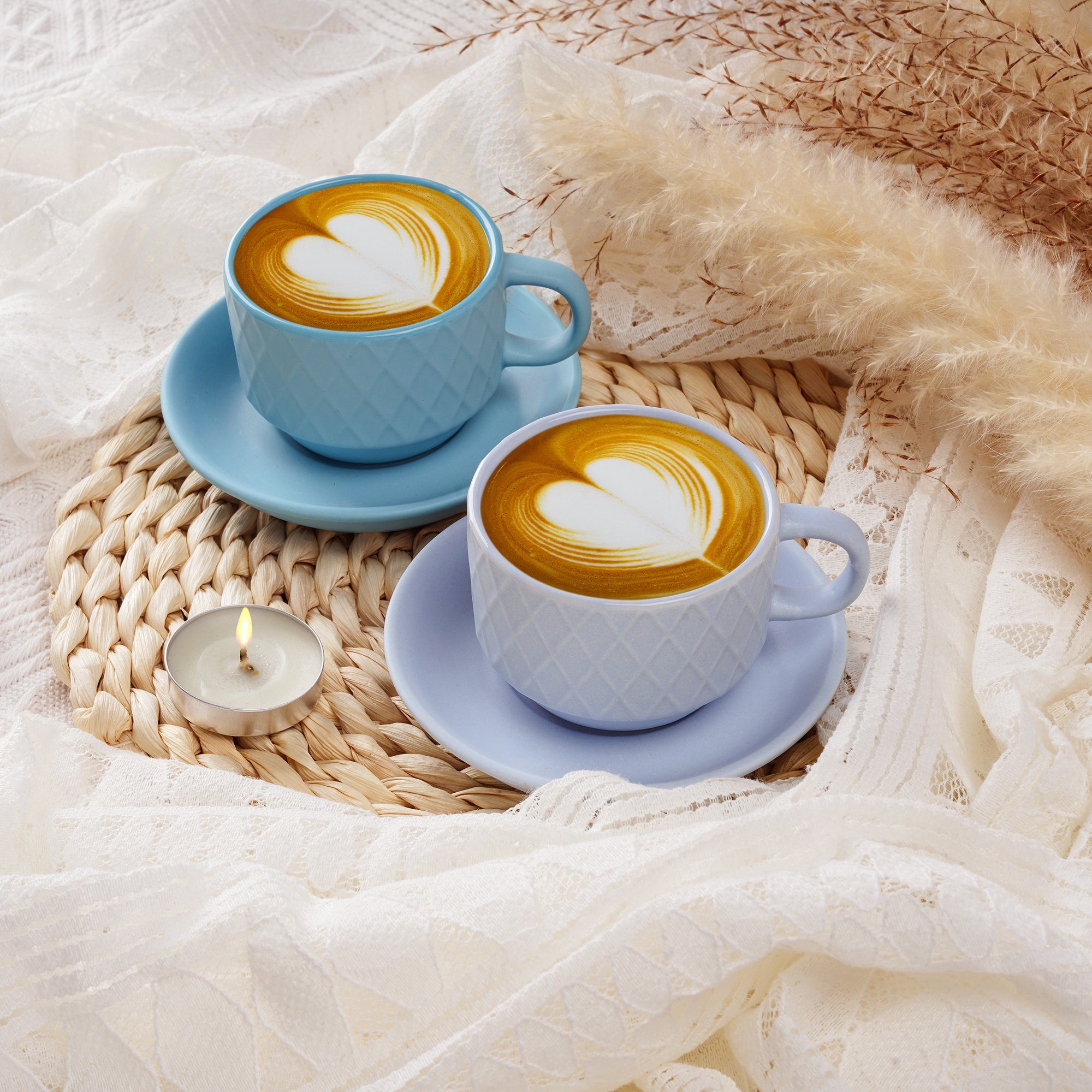 MiaMio Espressotasse Palmanova Ocean Blau, 75 ml, 6-tlg., Keramik – Bild 4 von 5